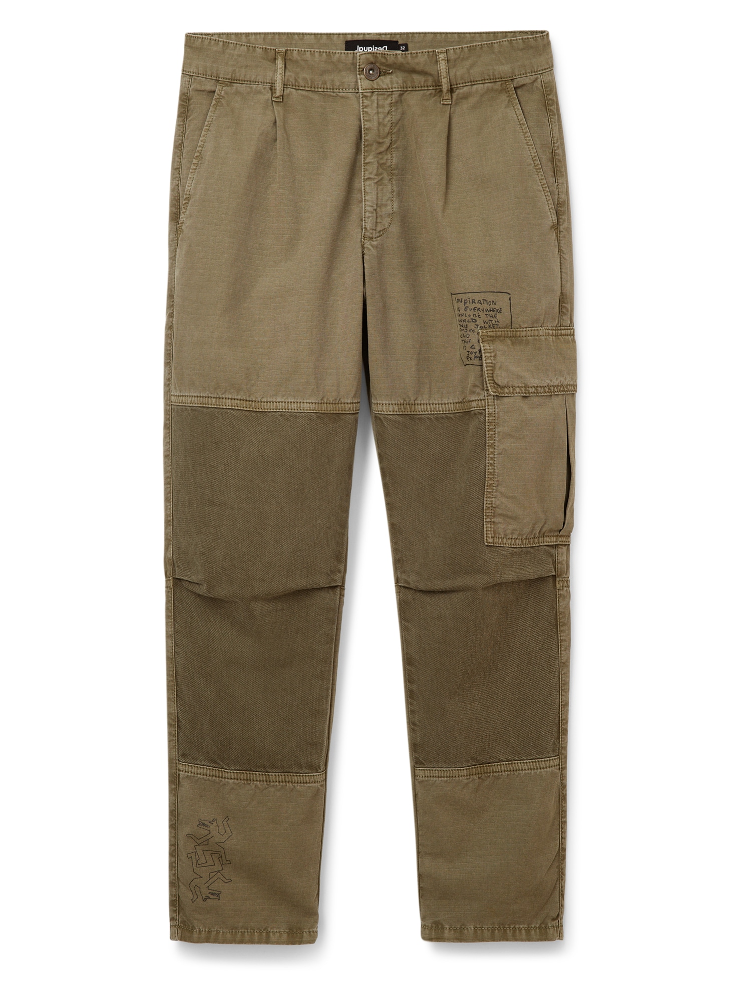 Desigual Kargo hlače 'DAE-HYUN'  kaki / oliva