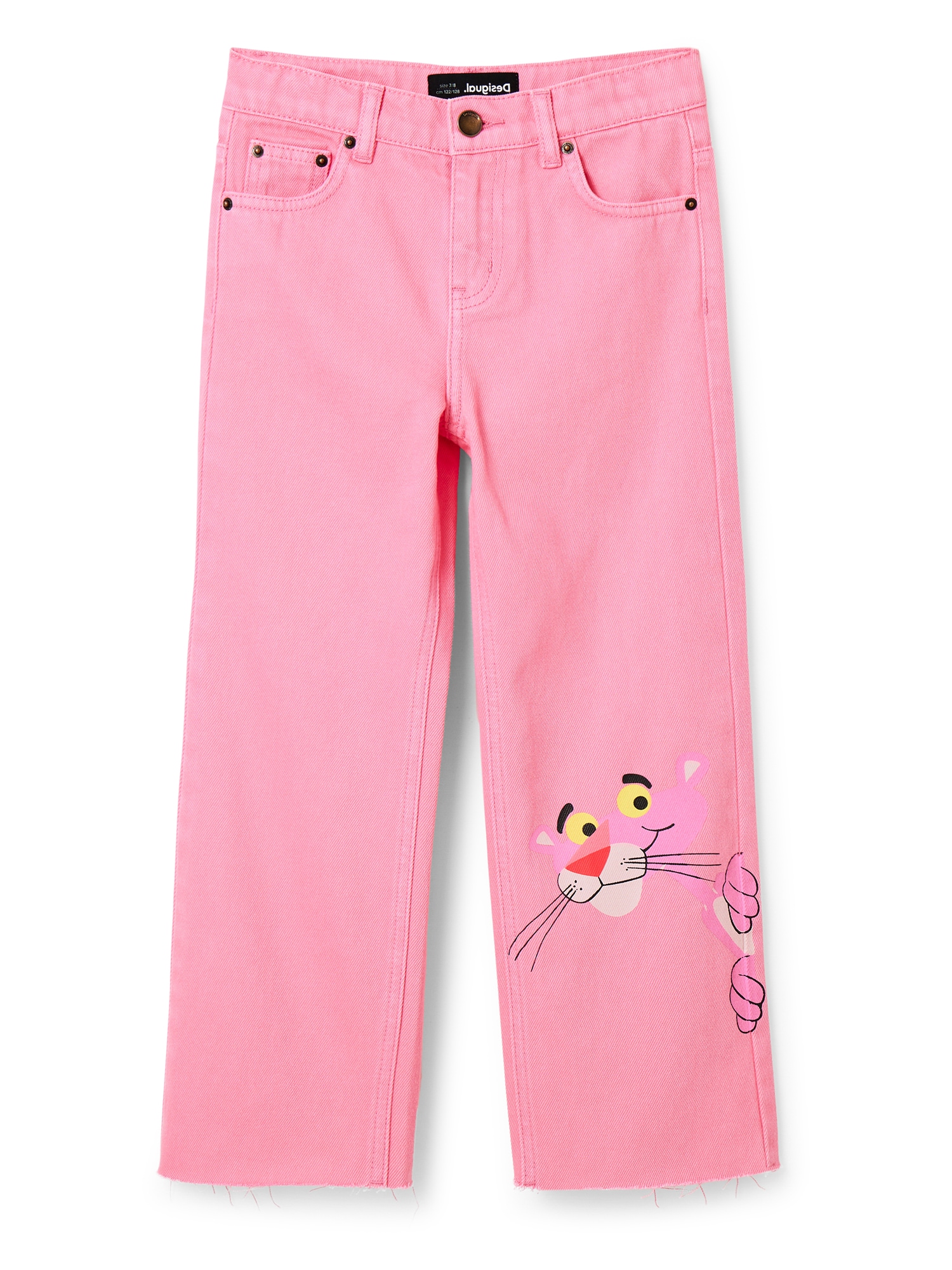 Desigual Kavbojke 'PINK PANTHER'  rumena / roza / črna / bela