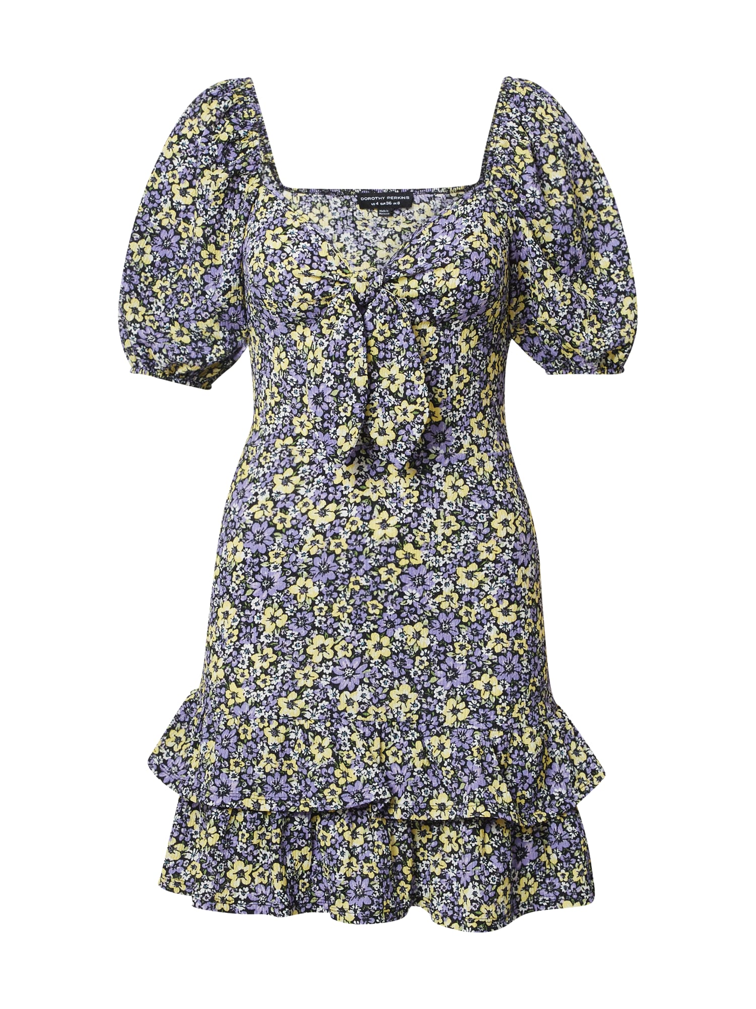 Dorothy Perkins Obleka  rumena / majnica / črna / bela