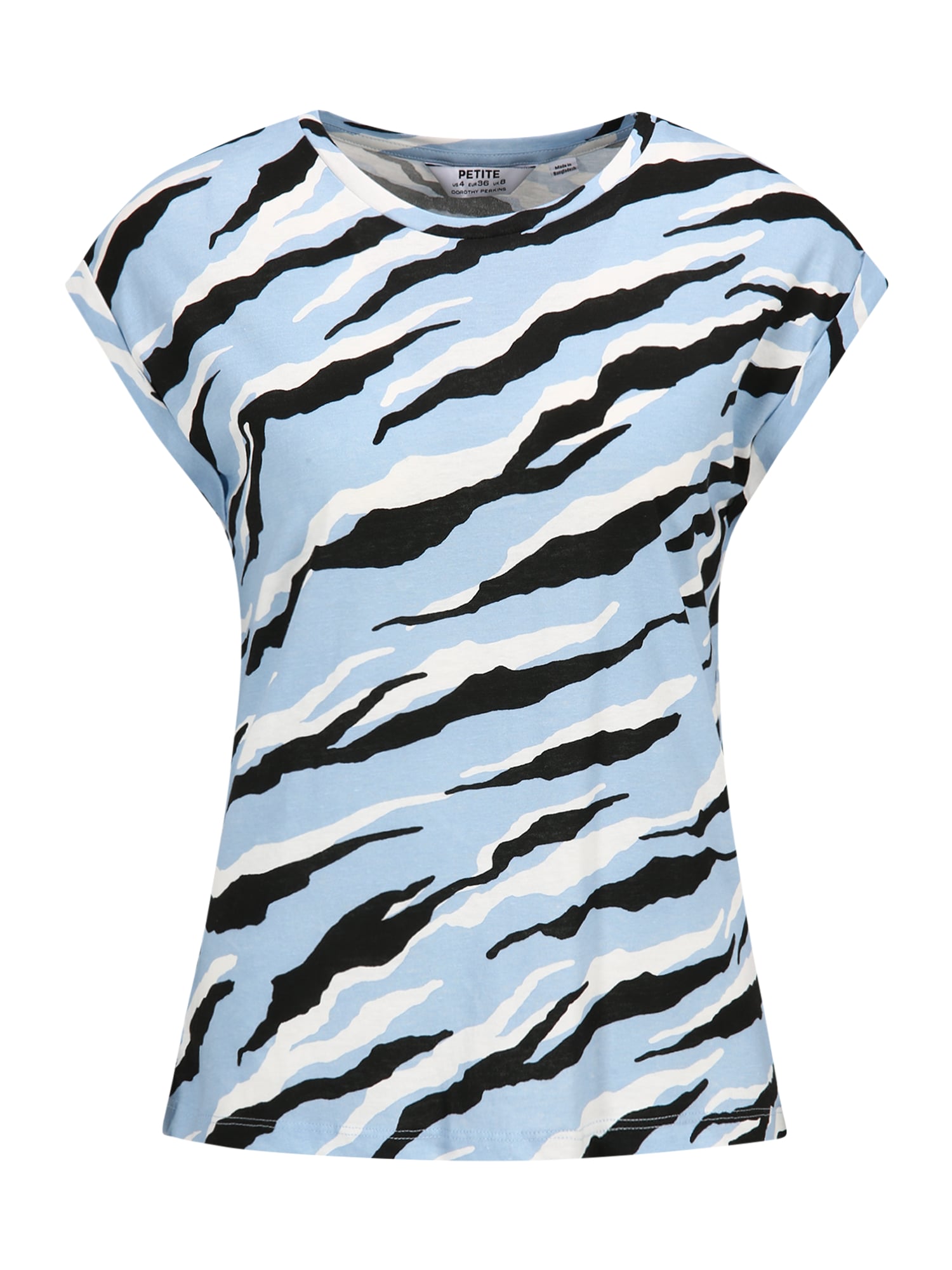 Dorothy Perkins Petite Majica  svetlo modra / črna / bela