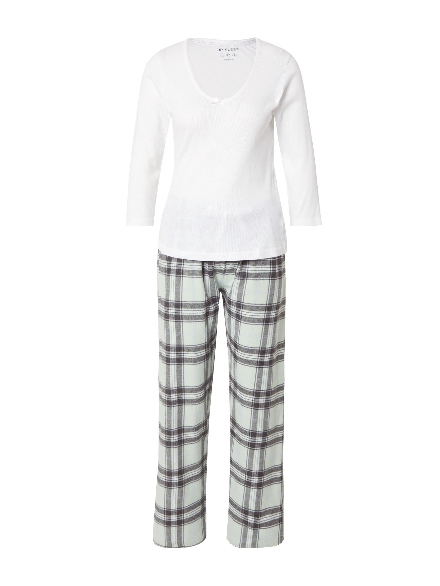 Dorothy Perkins Pižama  antracit / svetlo zelena / bela