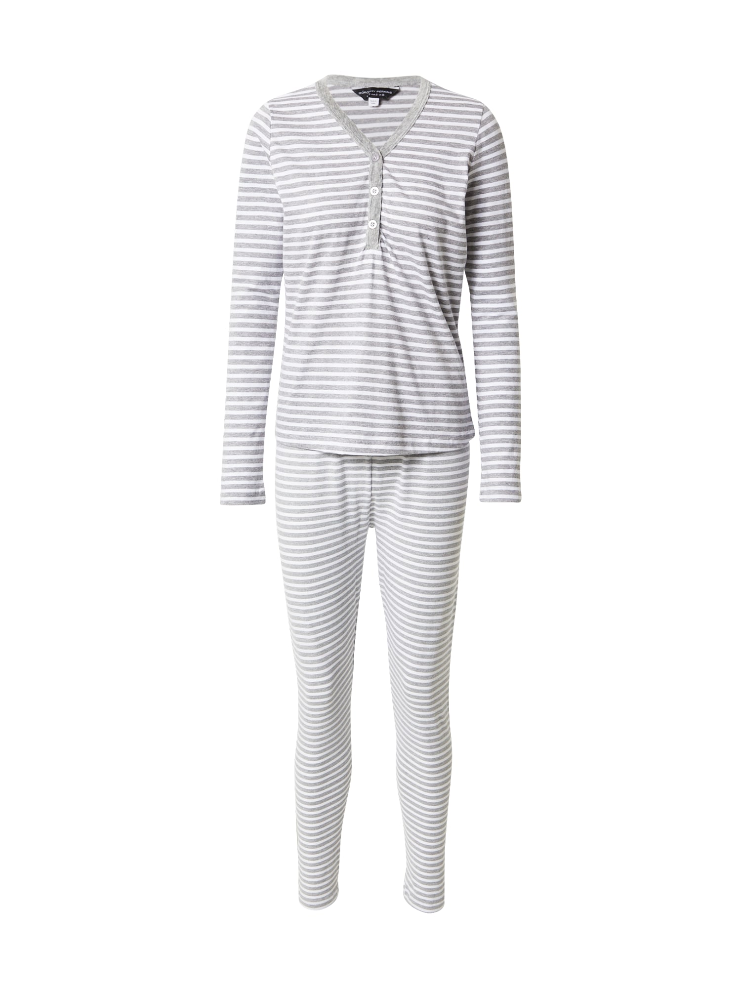 Dorothy Perkins Pižama  pegasto siva / bela