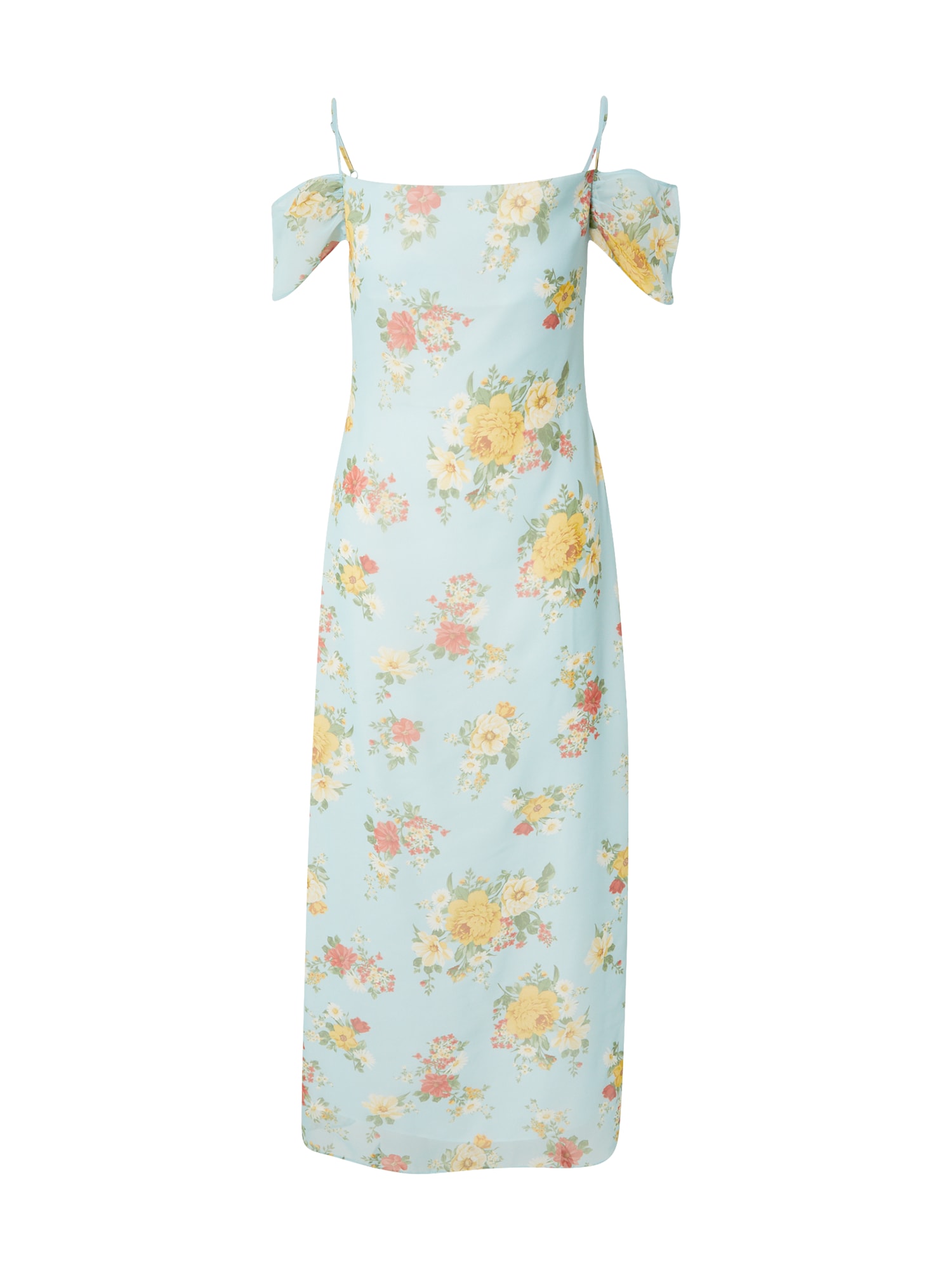 Dorothy Perkins Poletna obleka  azur / rumena / travnato zelena / rdeča