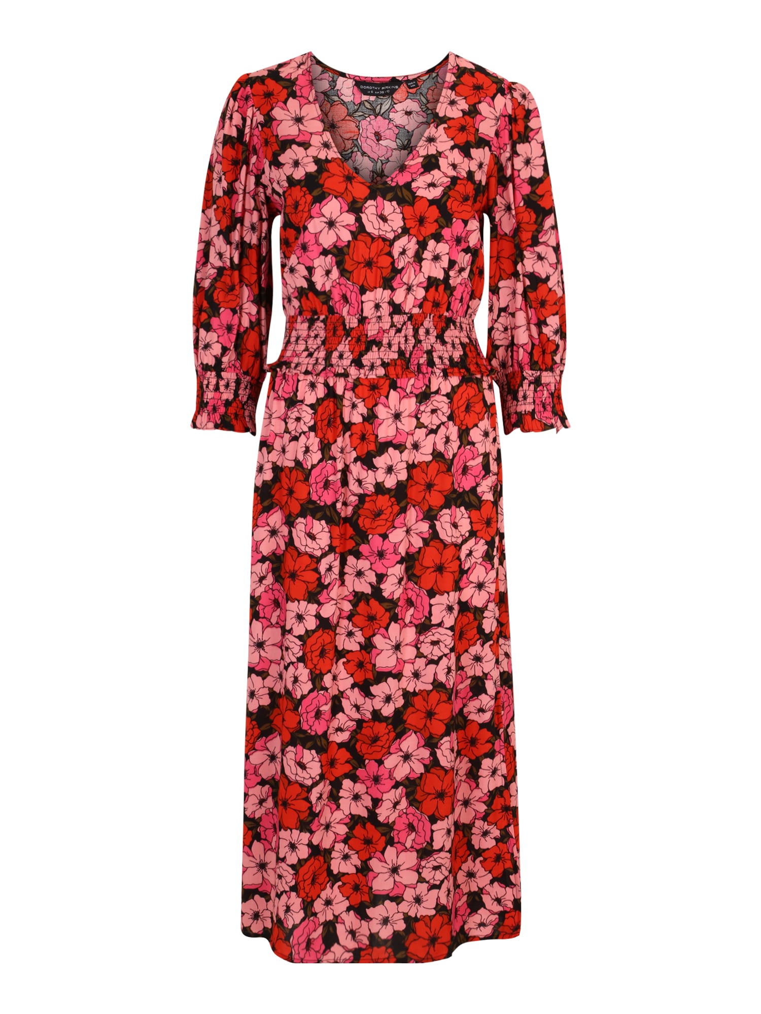 Dorothy Perkins Poletna obleka  oliva / roza / rdeča / črna