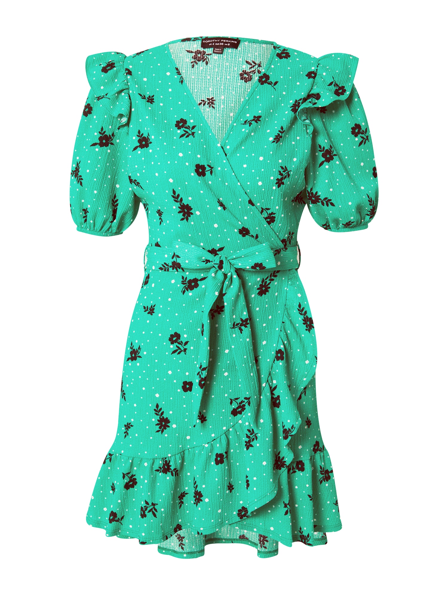 Dorothy Perkins Poletna obleka  zelena / črna / bela