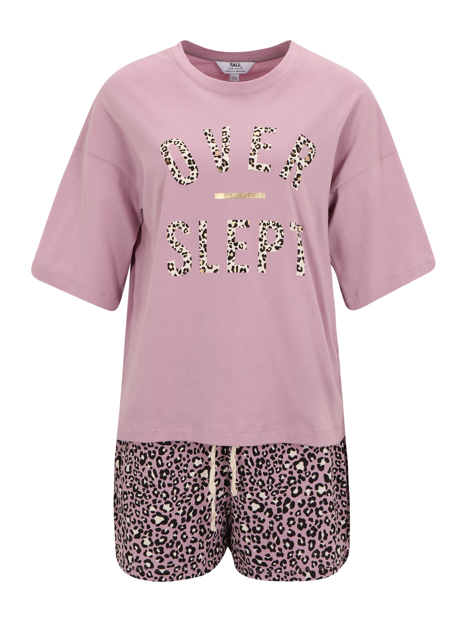 Dorothy Perkins Tall Kratke hlače za spanje  kremna / zlata / majnica / črna