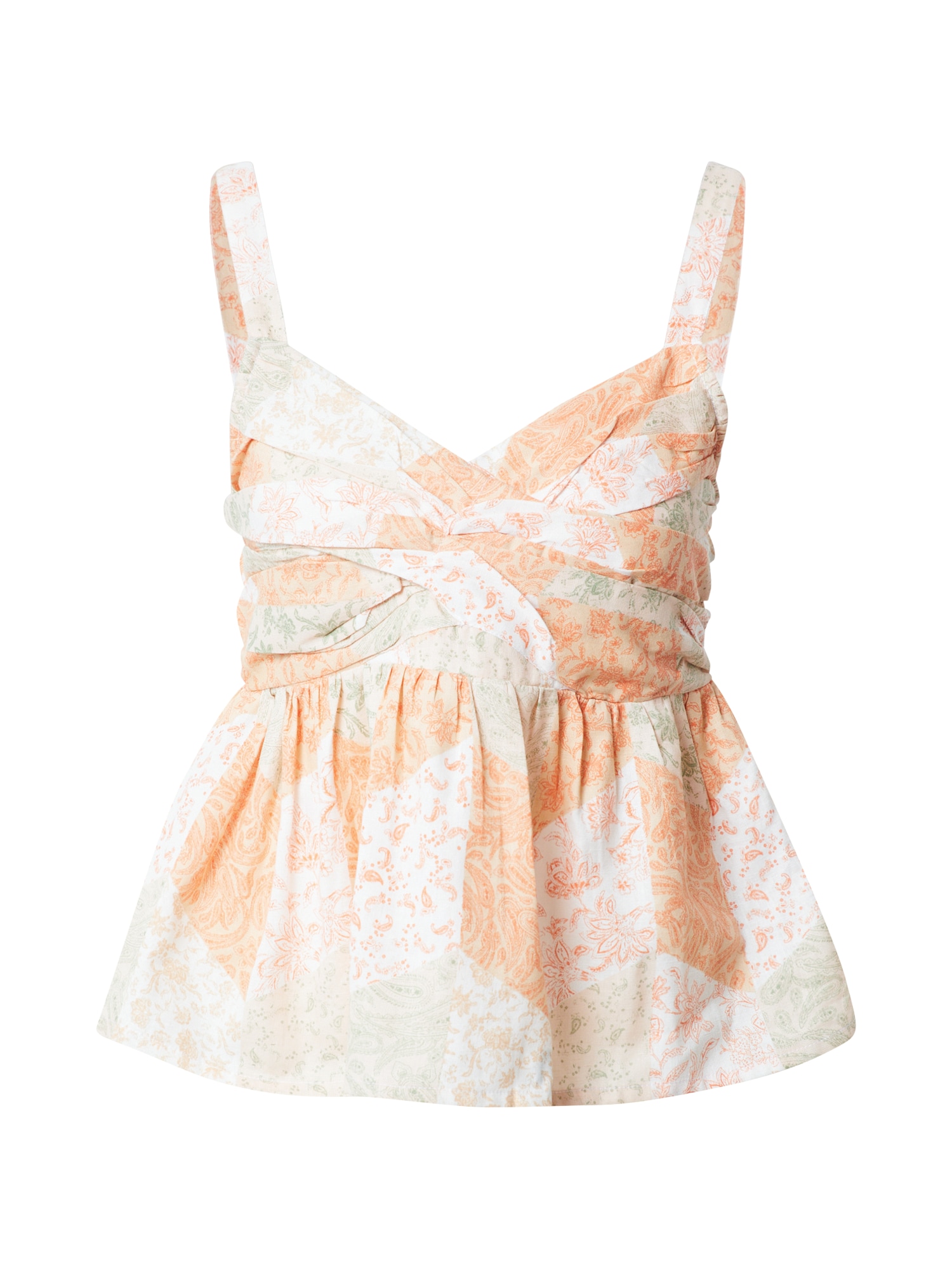 Dorothy Perkins Top  pastelno zelena / oranžna / bela
