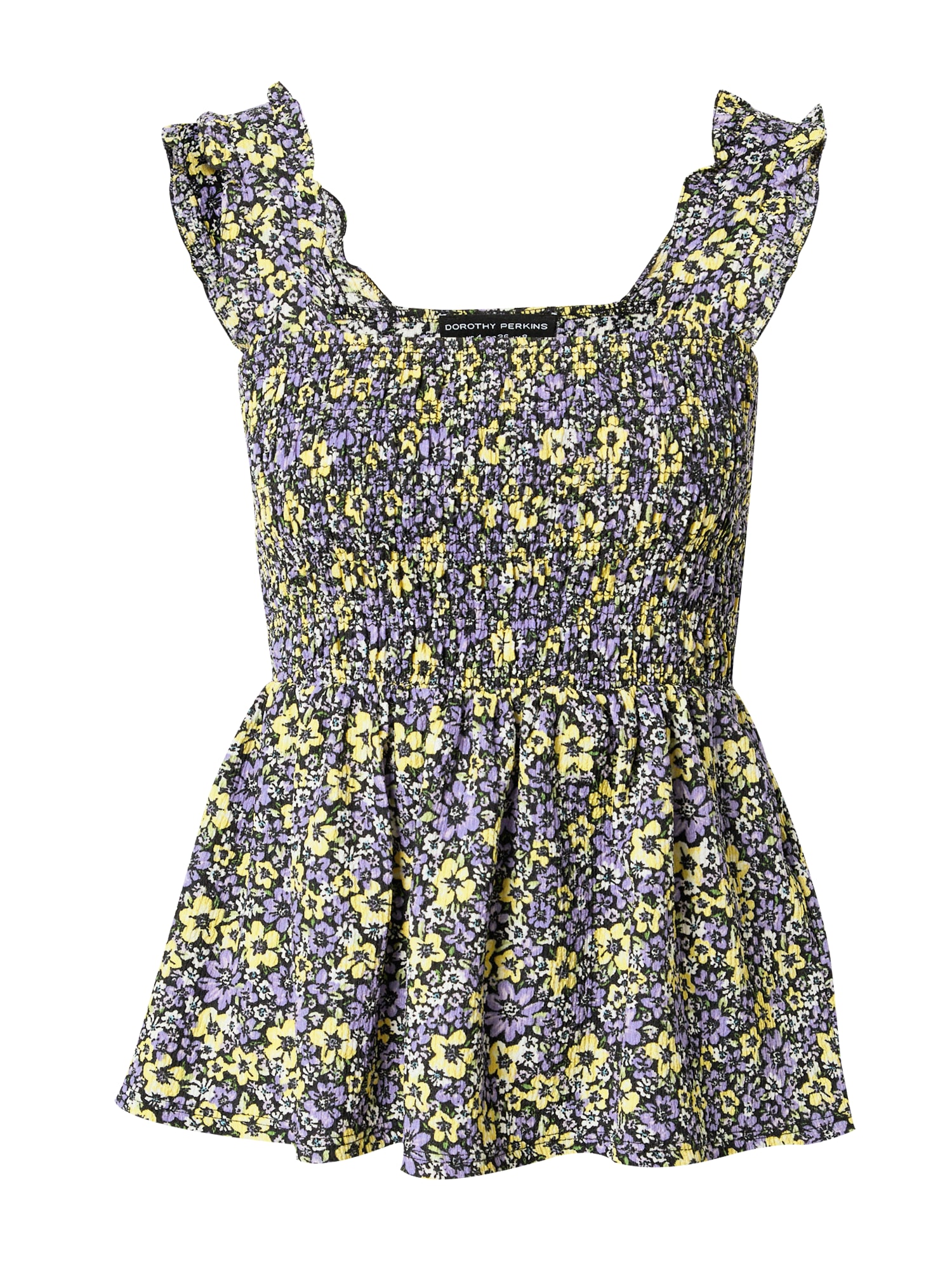 Dorothy Perkins Top  rumena / svetlo lila / črna / bela