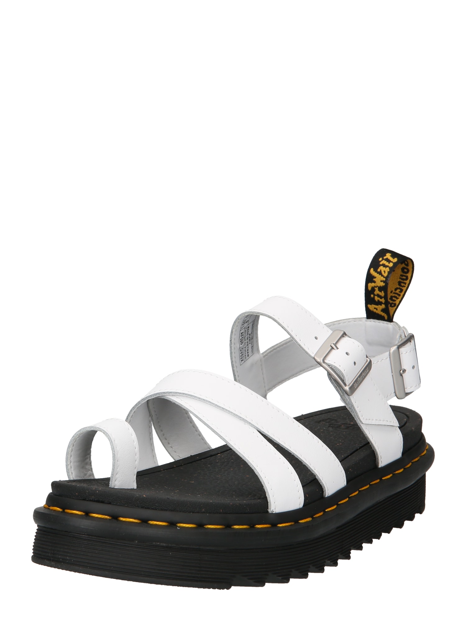Dr. Martens Sandali s paščki 'Avry'  rumena / črna / srebrna / bela