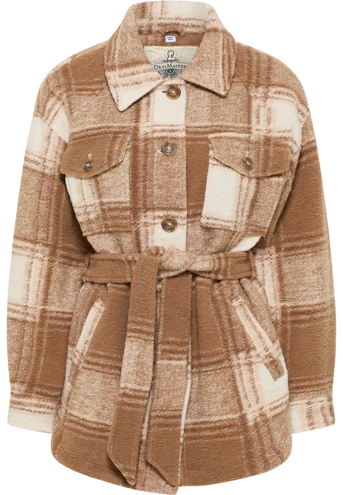 DreiMaster Vintage Prehodna jakna  bež / progasto bež / svetlo rjava