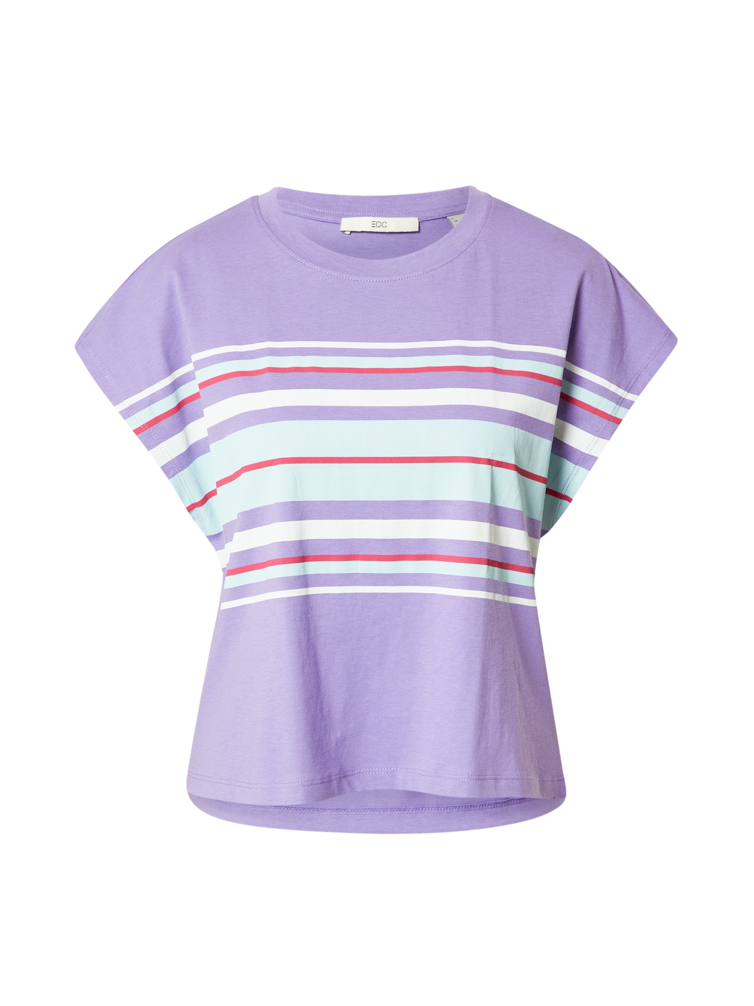 EDC BY ESPRIT Majica  pastelno modra / svetlo lila / roza / bela