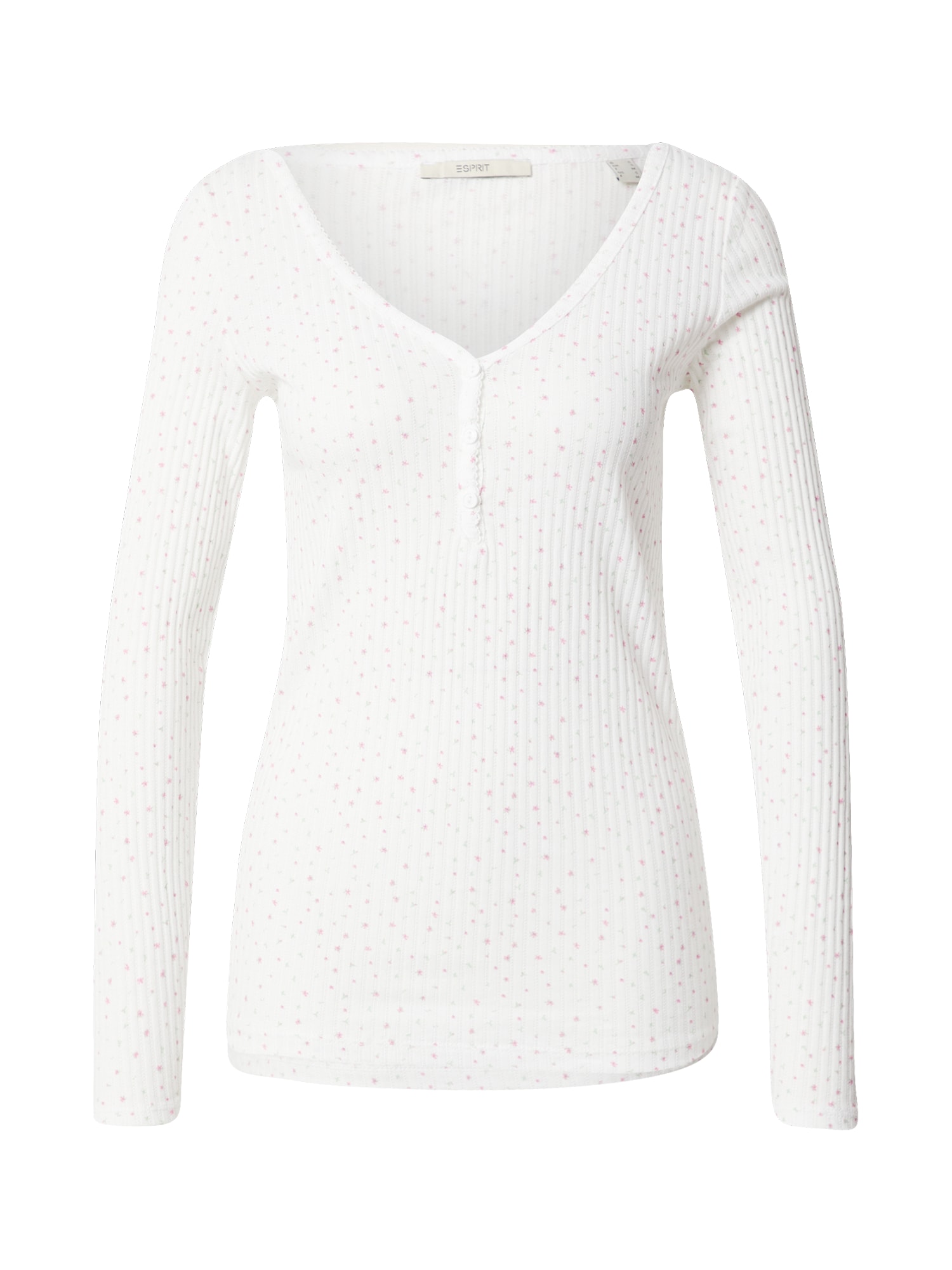 EDC BY ESPRIT Majica  zelena / roza / off-bela