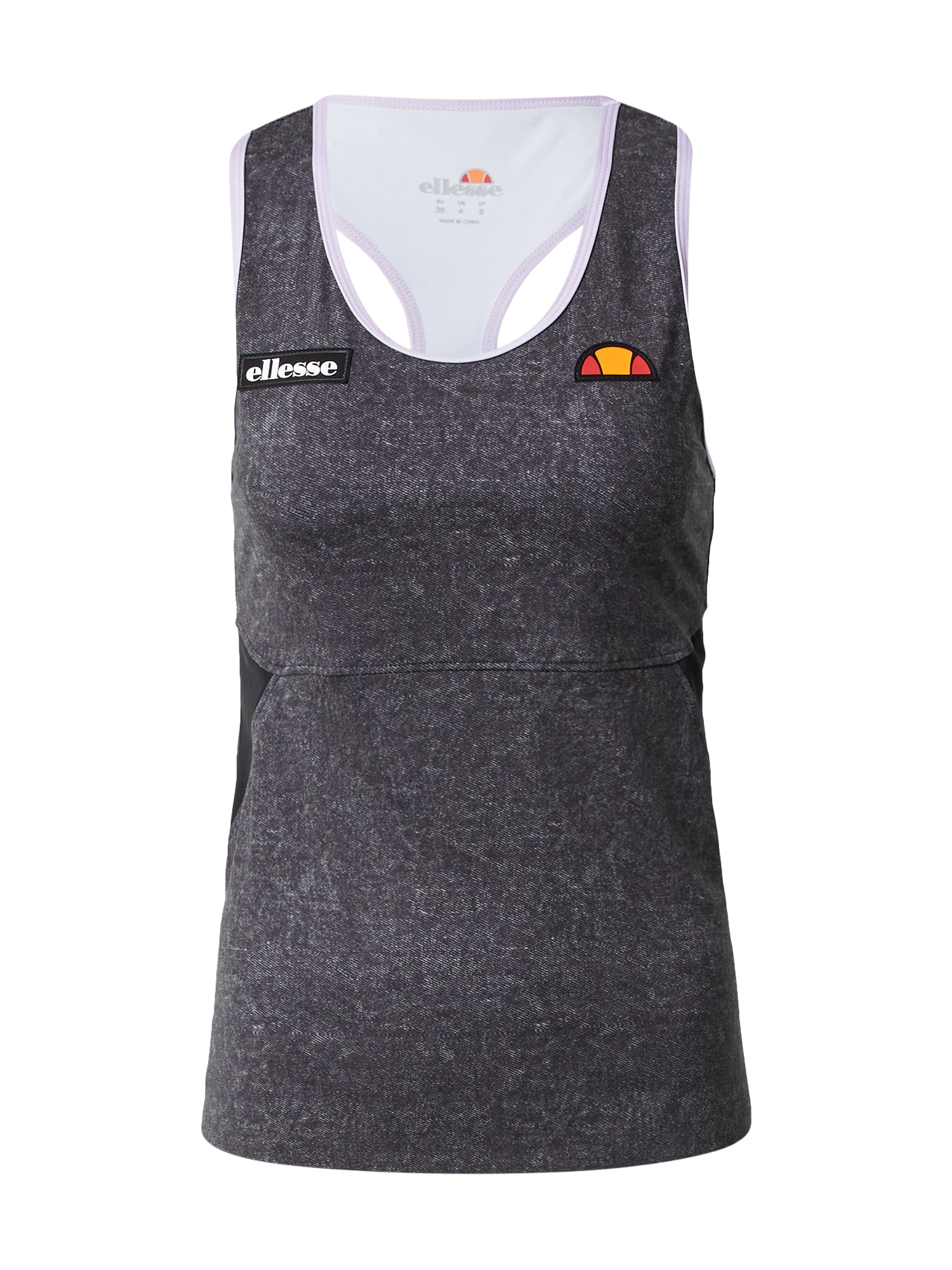 ELLESSE Športni top  oranžna / rdeča / črn denim / bela