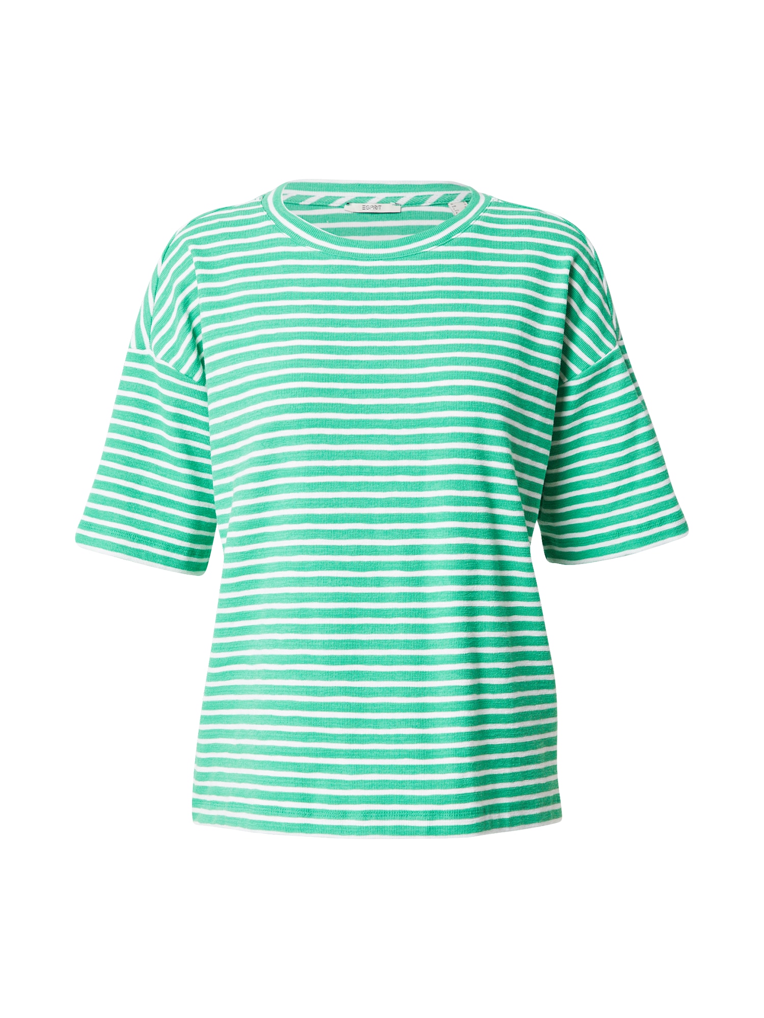 ESPRIT Majica  travnato zelena / bela