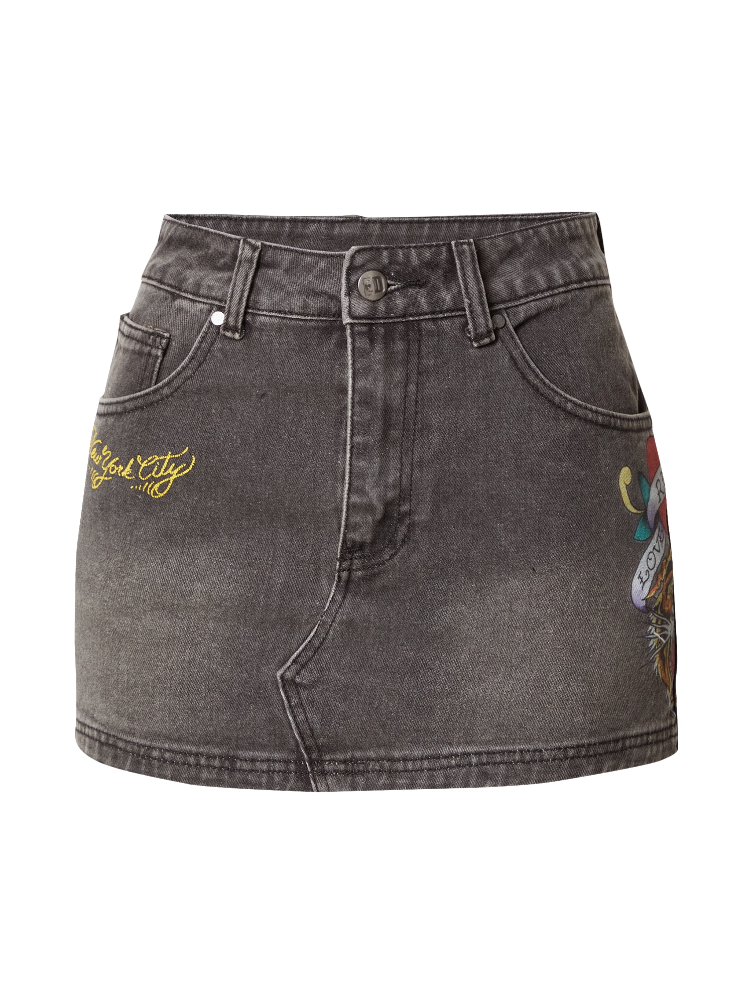 Ed Hardy Krilo  rumena / rubin rdeča / črn denim / off-bela