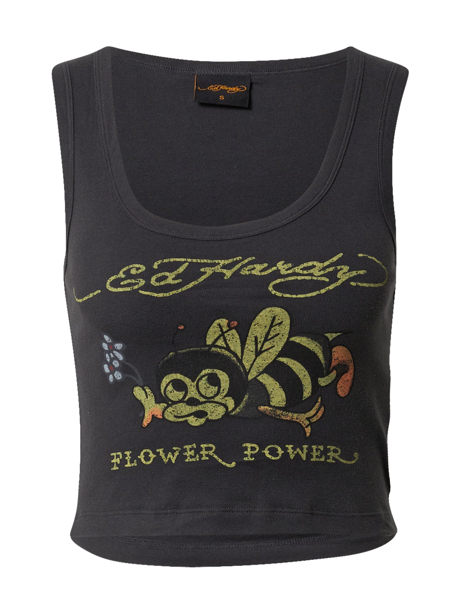 Ed Hardy Top 'BUZZ'  rumena / antracit / oranžna / bela