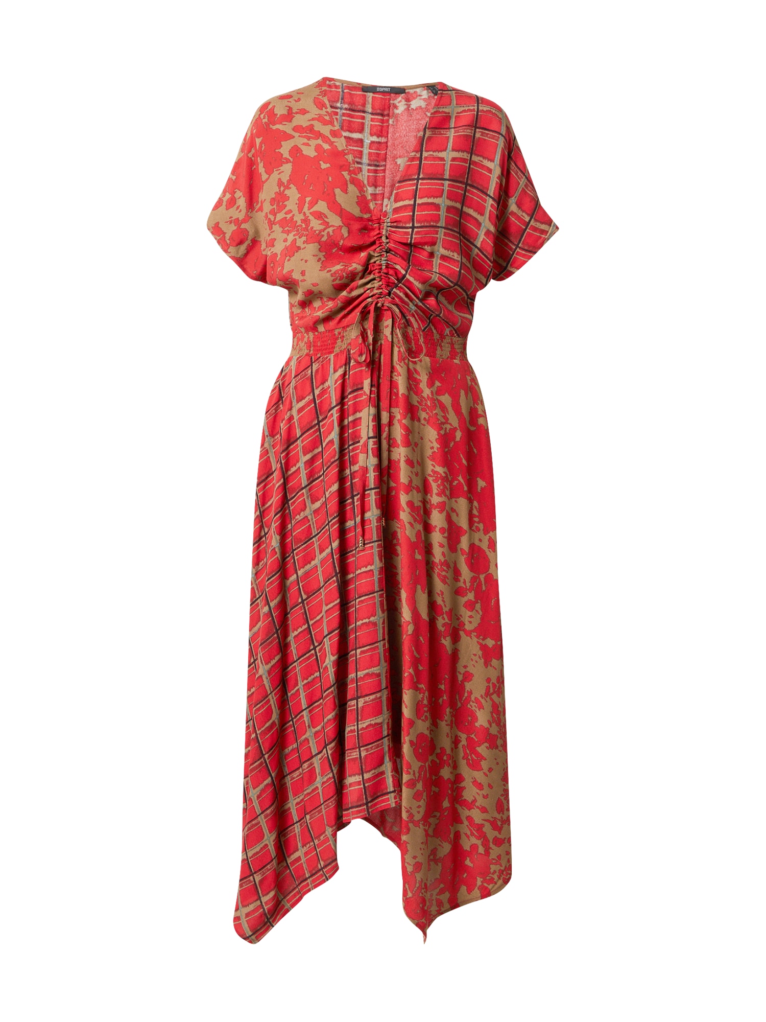 Esprit Collection Obleka  mešane barve / rdeča