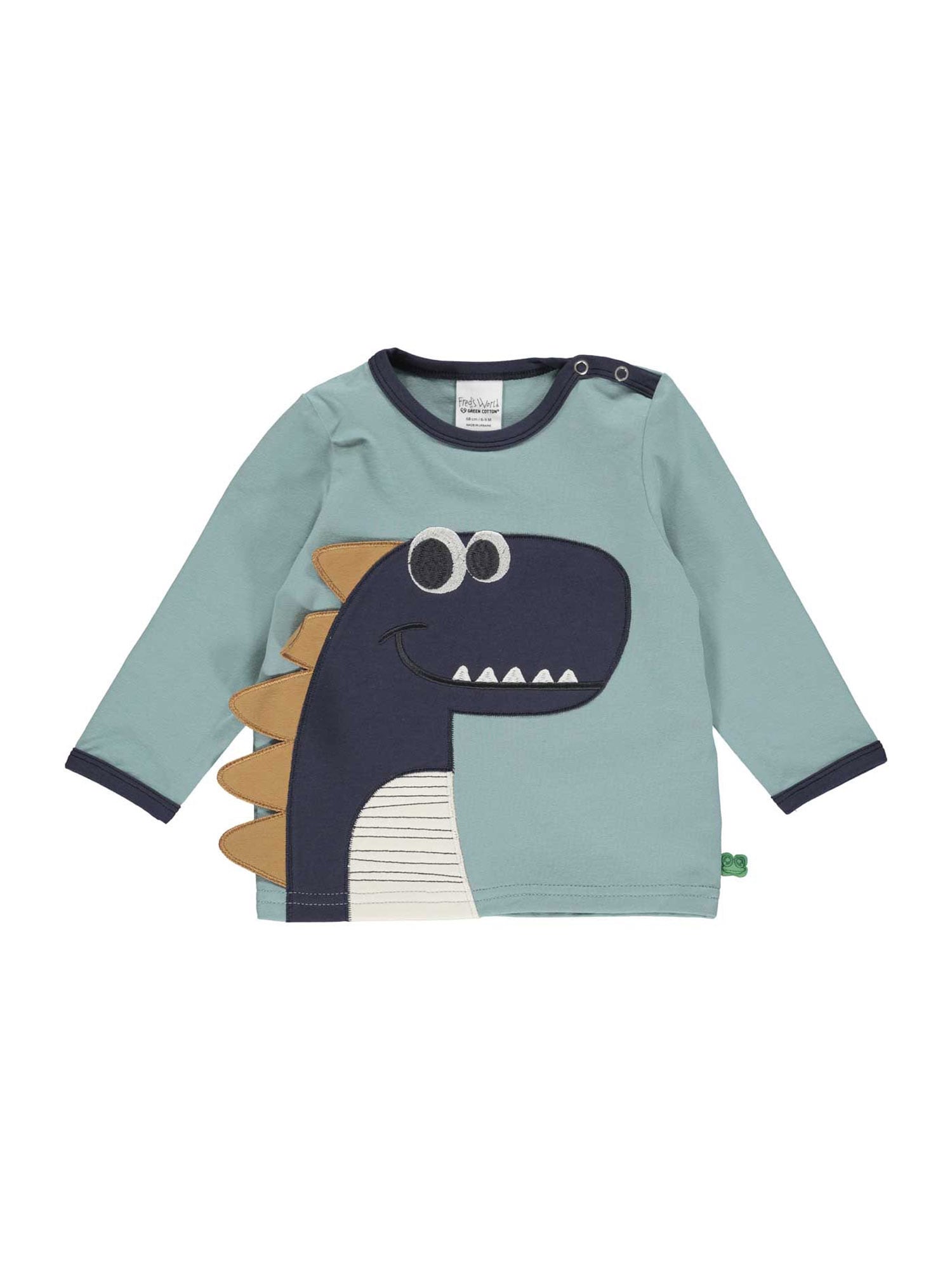 Fred's World by GREEN COTTON Majica 'Hello dino'  mornarska / svetlo modra / rjava / bela