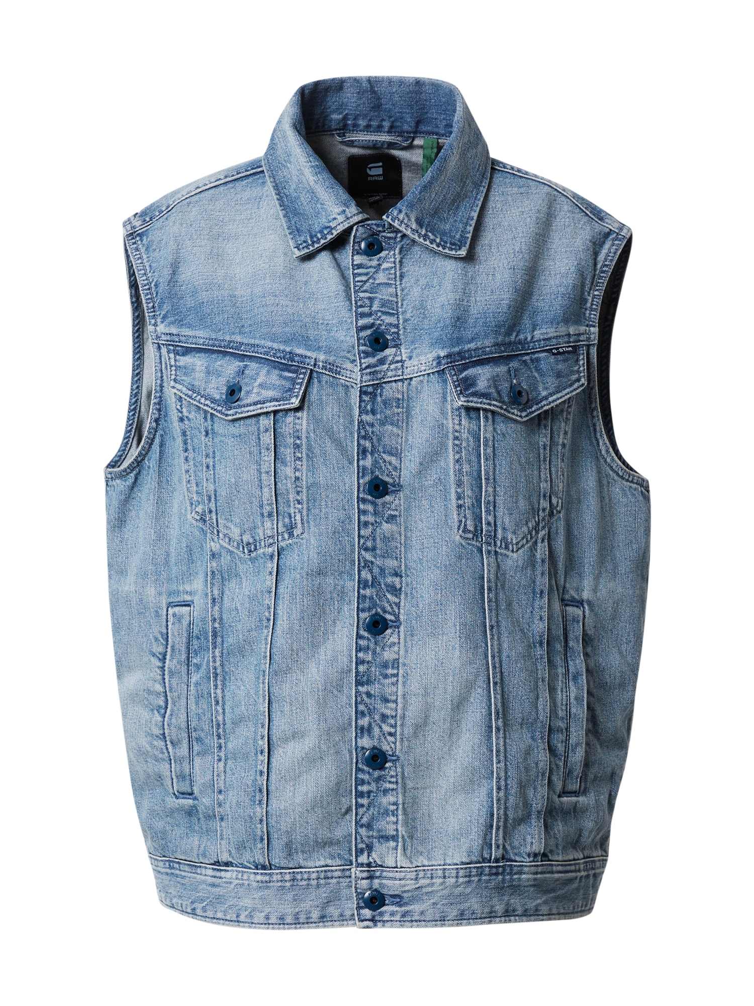 G-Star RAW Brezrokavnik  svetlo modra