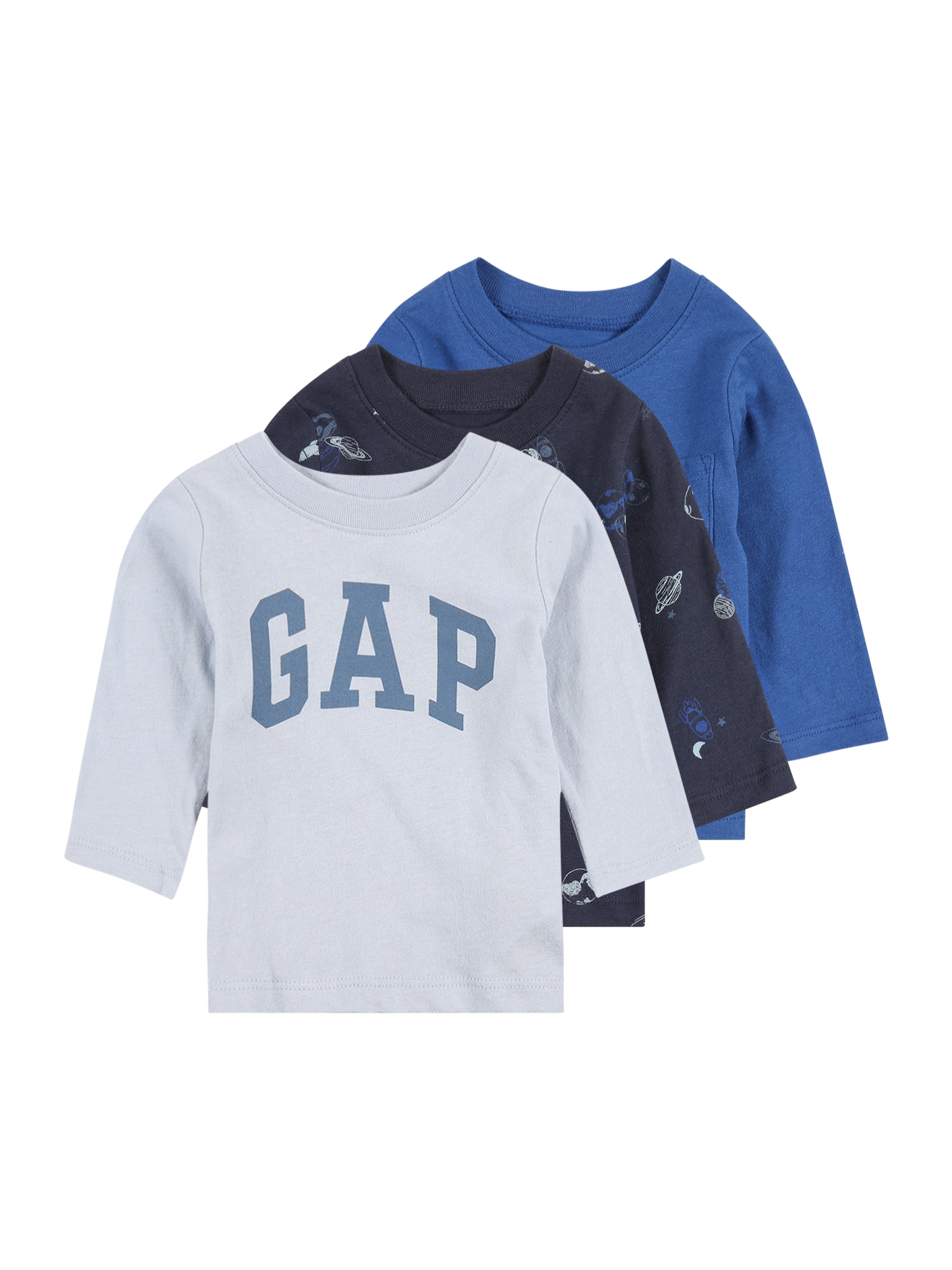 GAP Majica  nočno modra / opal / kraljevo modra / golobje modra