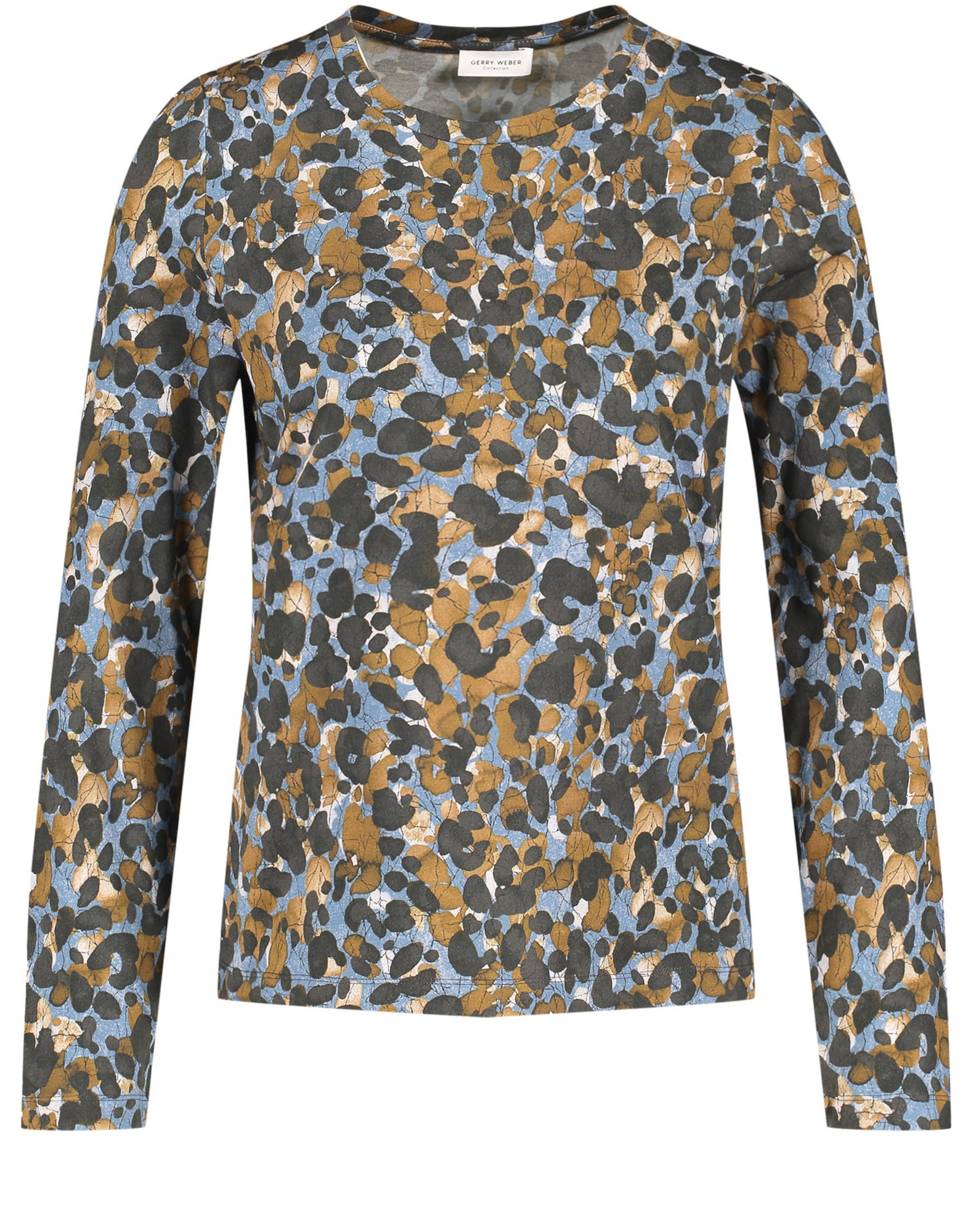 GERRY WEBER Majica  dimno modra / rjava / antracit / bela
