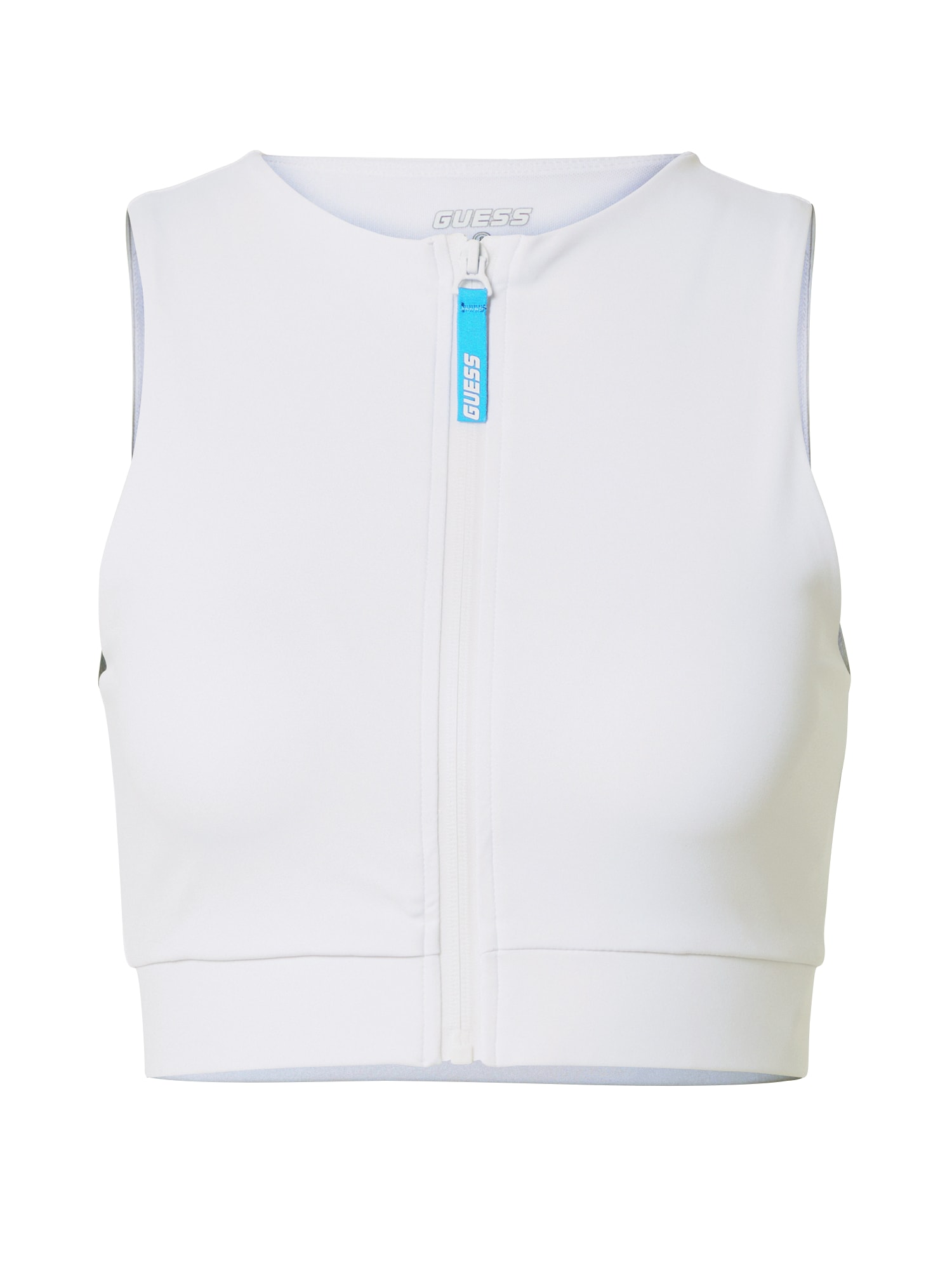 GUESS Športni top  svetlo modra / bela