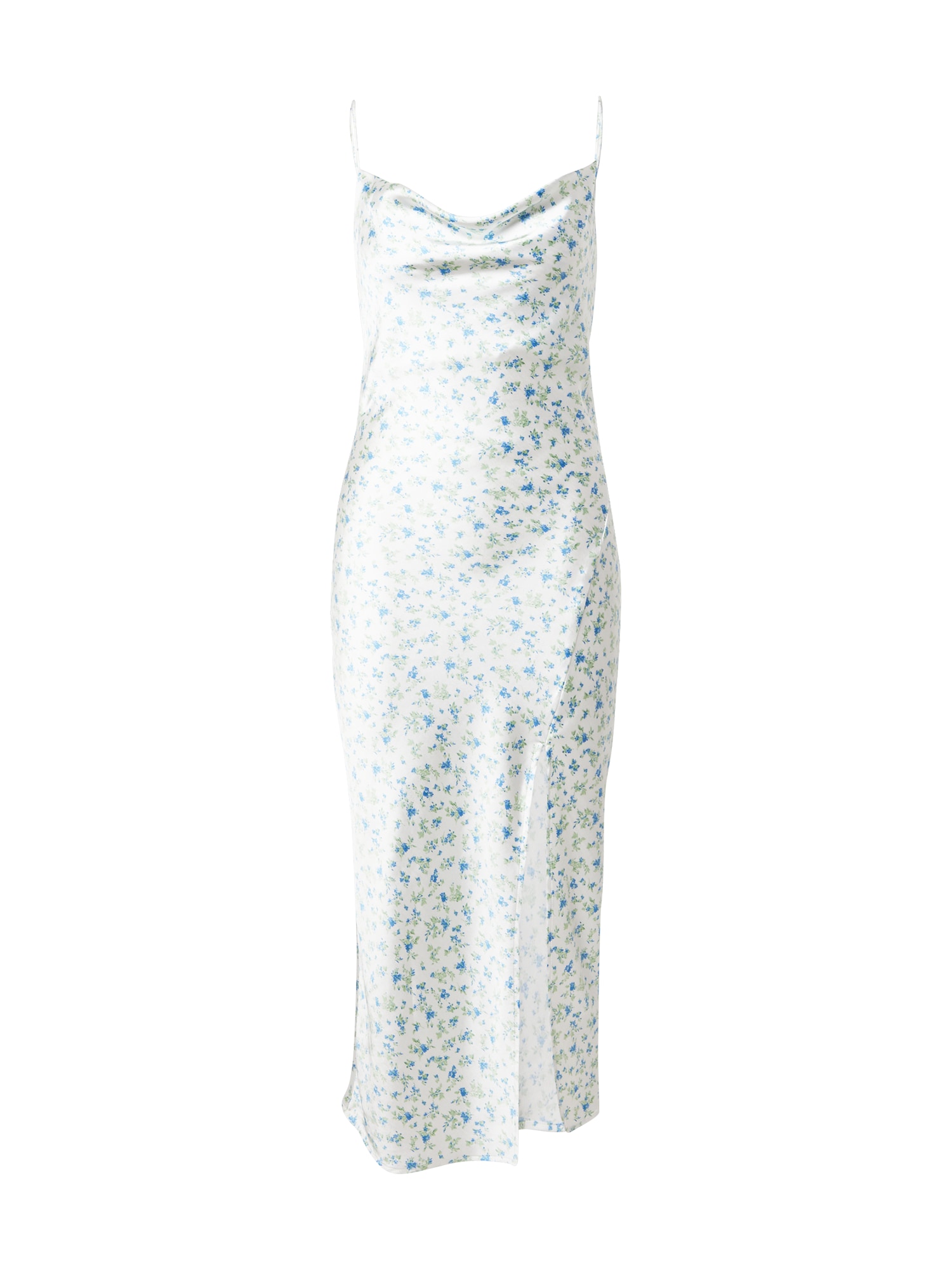 Gina Tricot Koktejl obleka 'Sally'  modra / zelena / bela