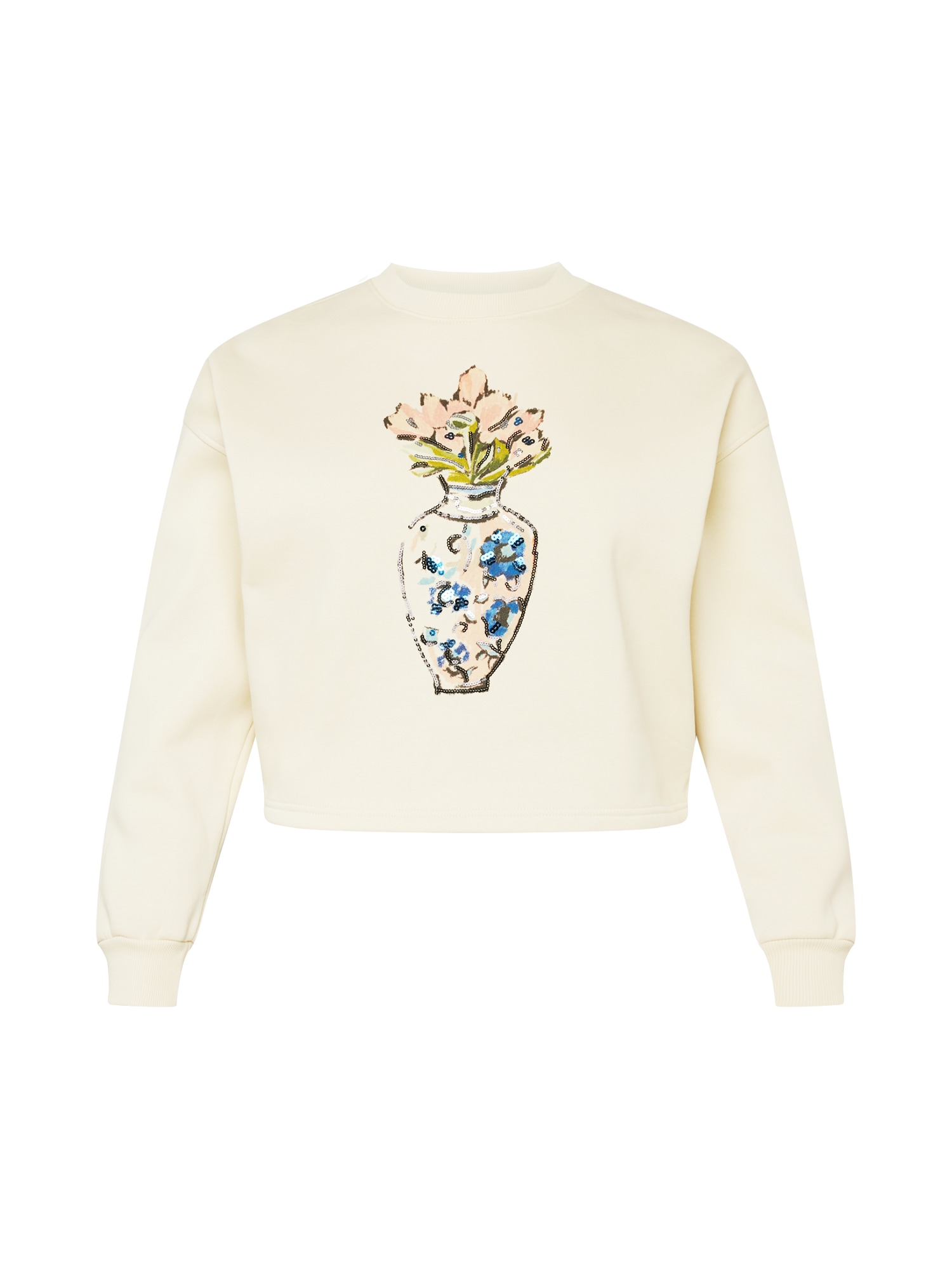 Guido Maria Kretschmer Curvy Collection Majica 'Noelle'  modra / roza / srebrna / off-bela