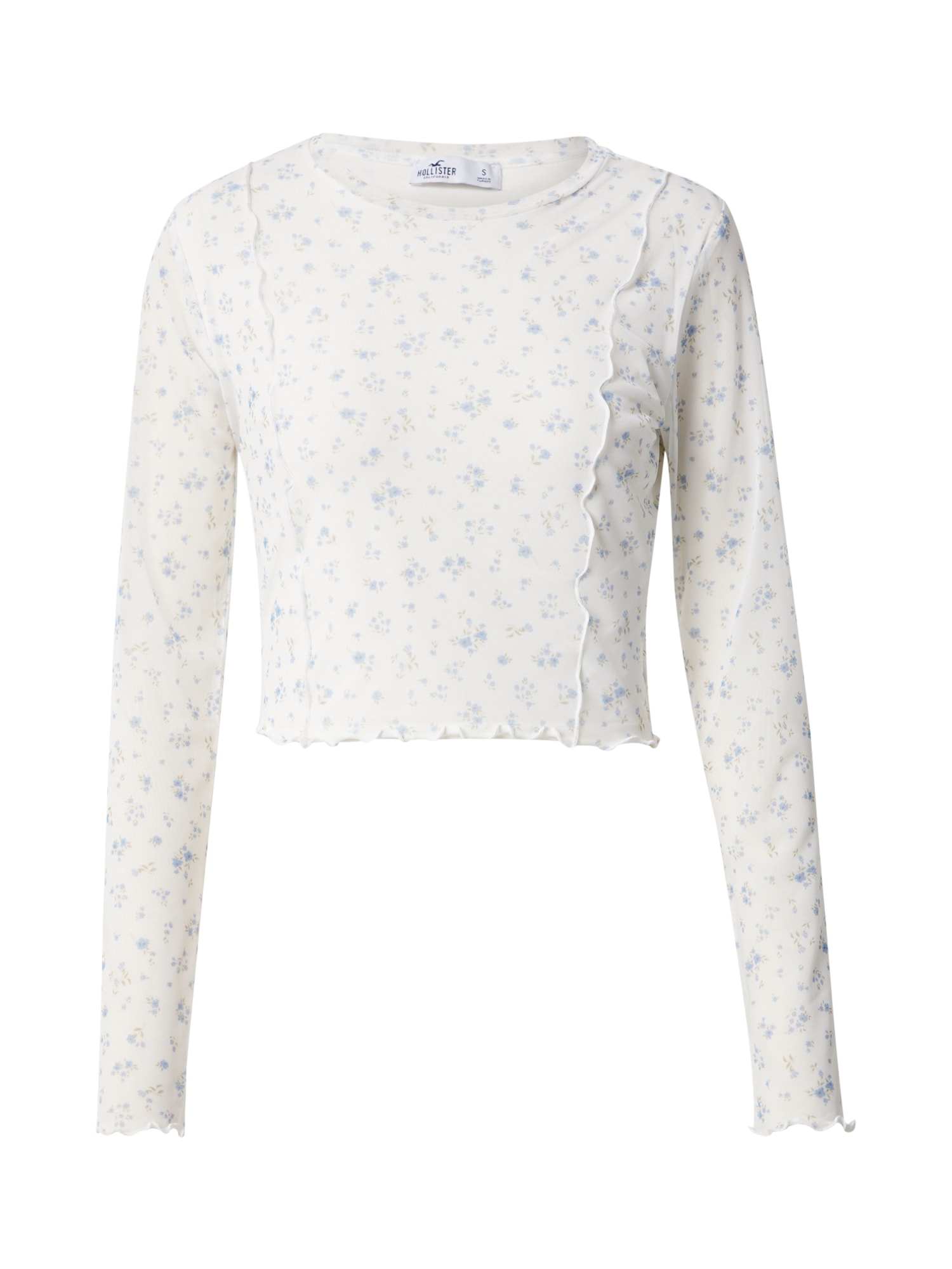 HOLLISTER Bluza  svetlo modra / svetlo zelena / bela