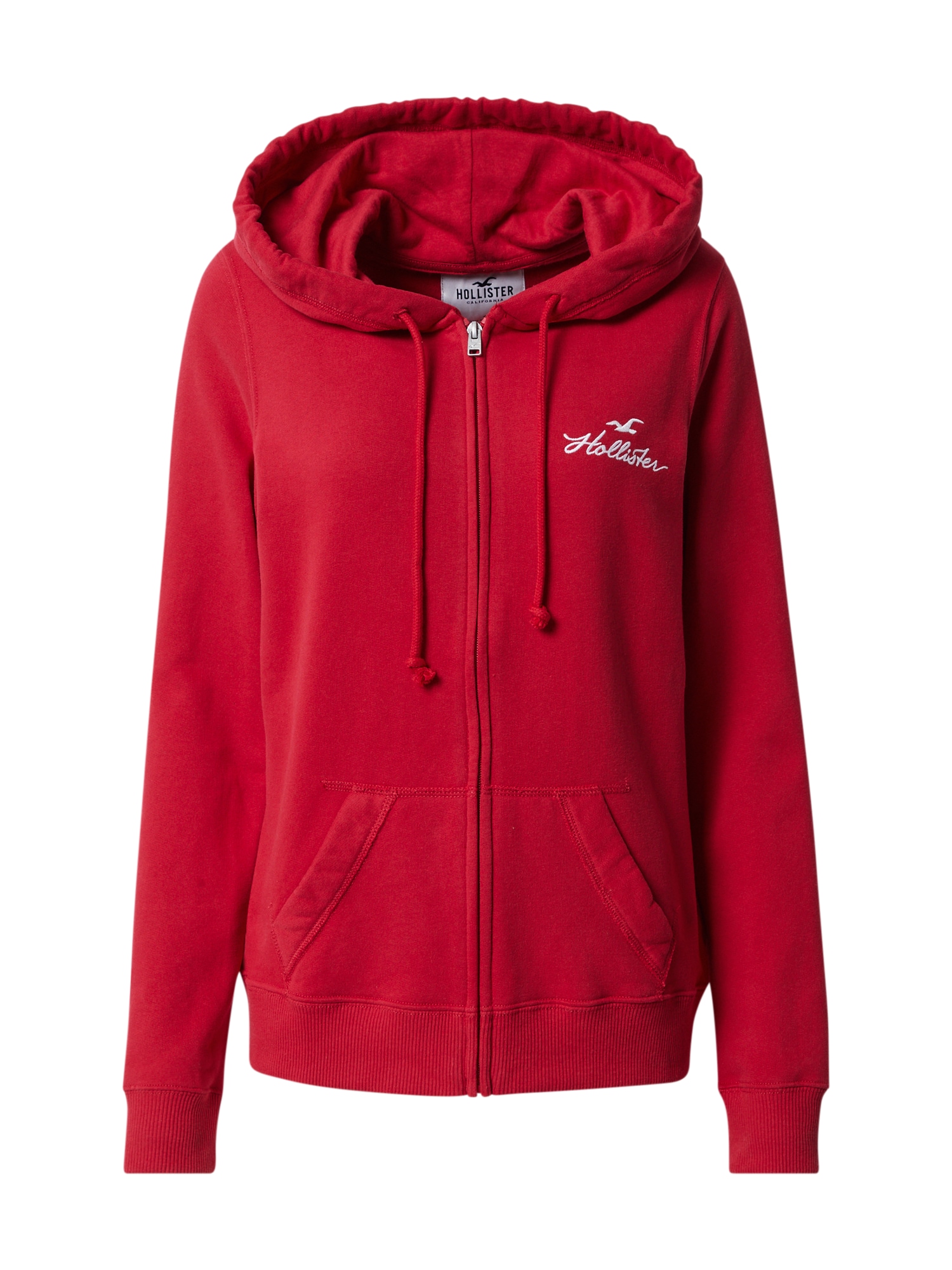 HOLLISTER Jopa na zadrgo  češnjevo rdeča / bela