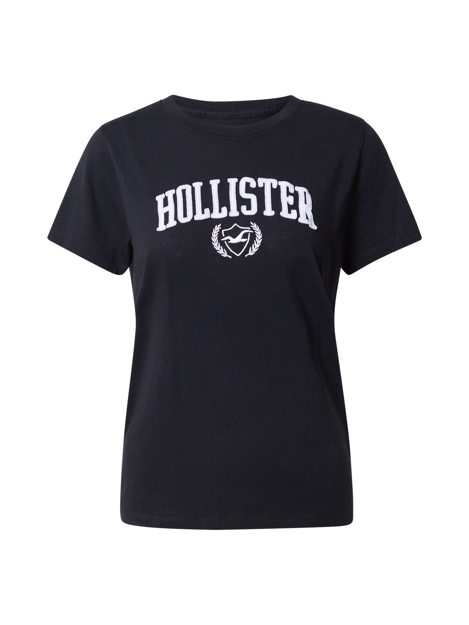 HOLLISTER Majica  črna / bela