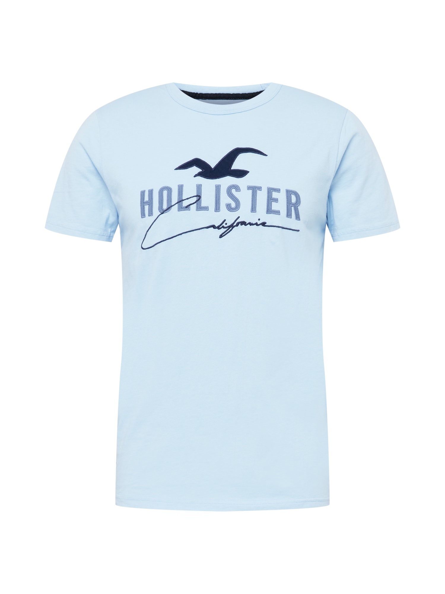 HOLLISTER Majica  mornarska / azur / svetlo modra