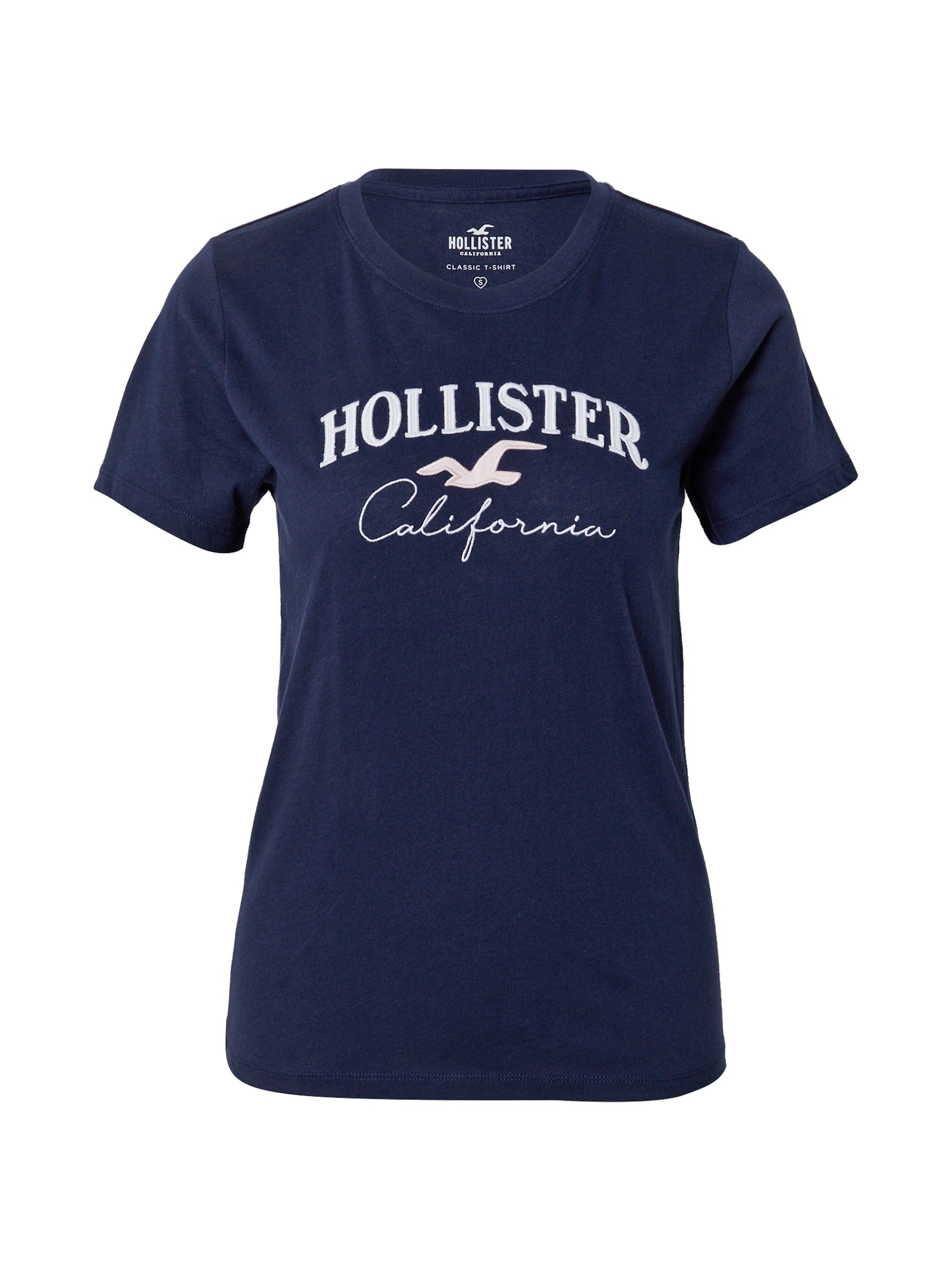 HOLLISTER Majica  mornarska / bela
