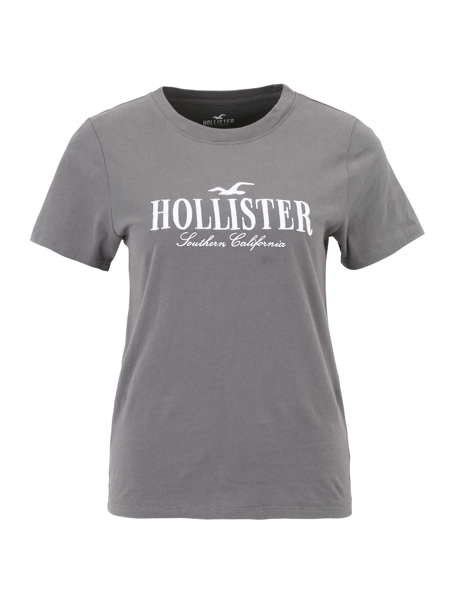 HOLLISTER Majica  siva / bela