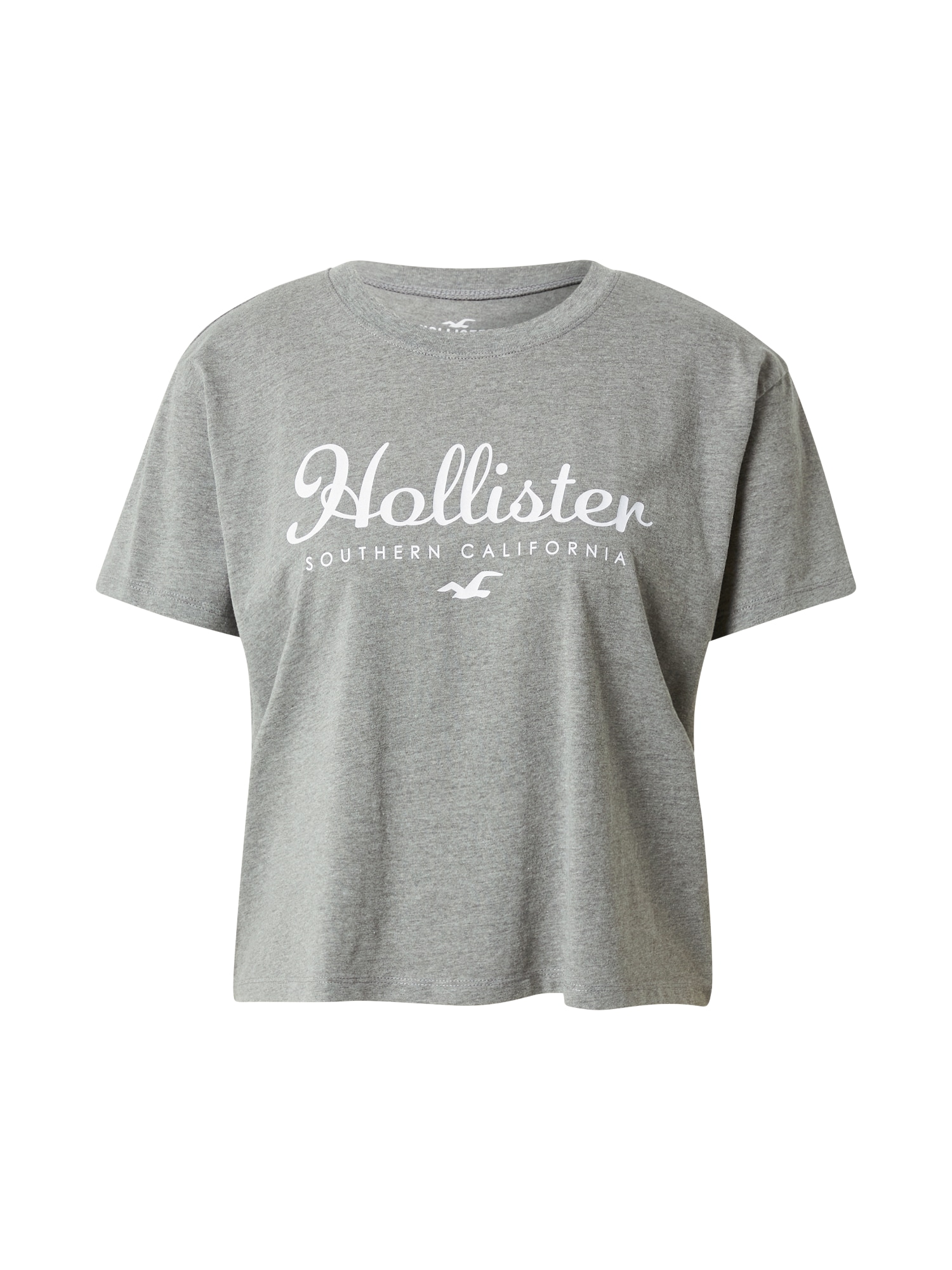 HOLLISTER Majica  siva / bela