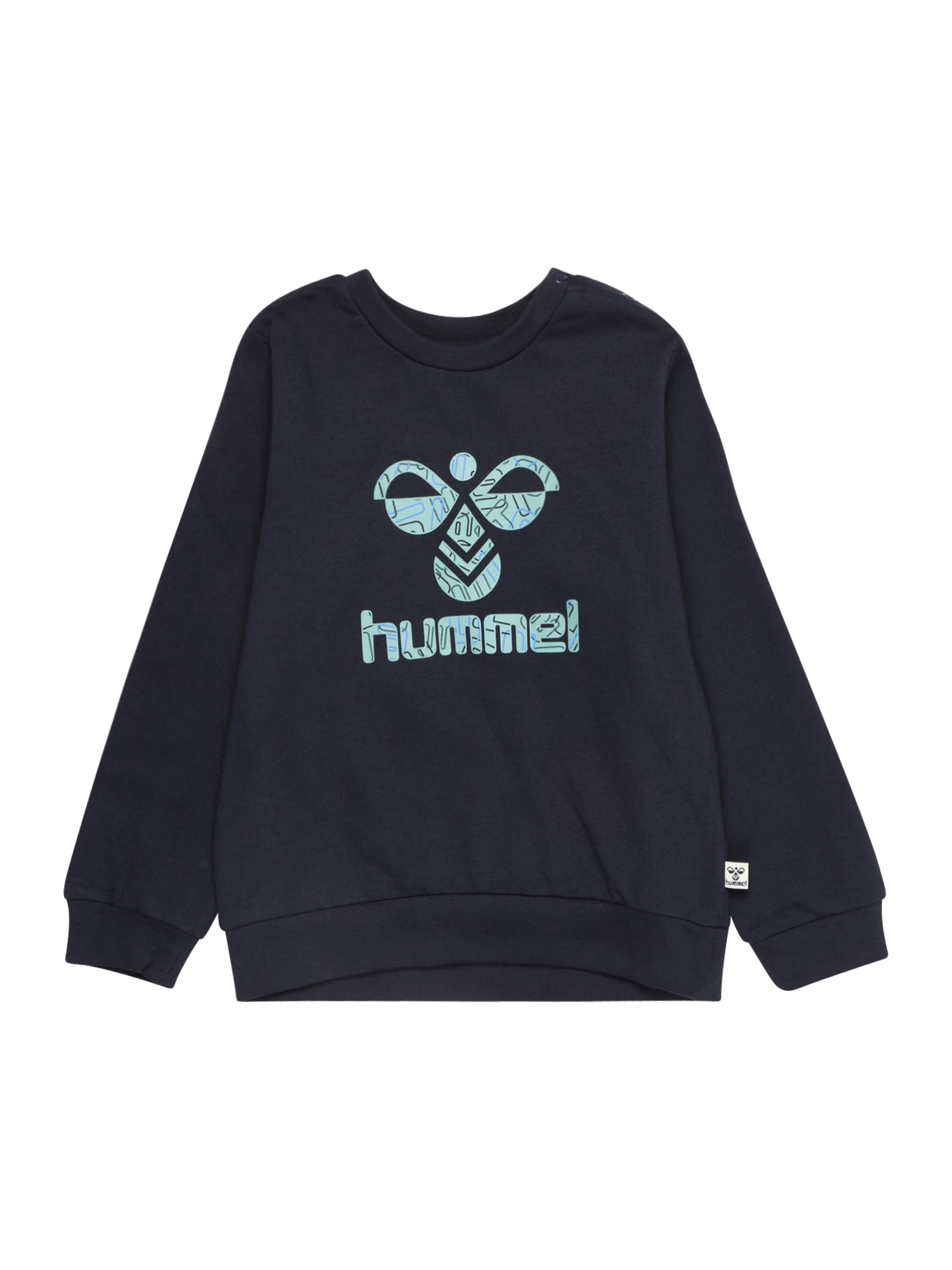 Hummel Majica  nočno modra / svetlo modra / zelena / črna