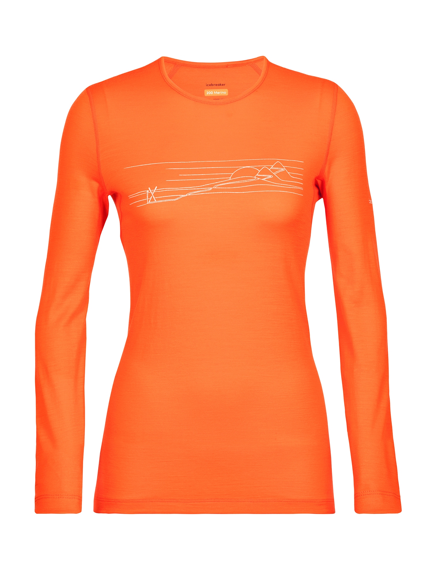 ICEBREAKER Funkcionalna majica '200 Oasis'  oranžna / bela