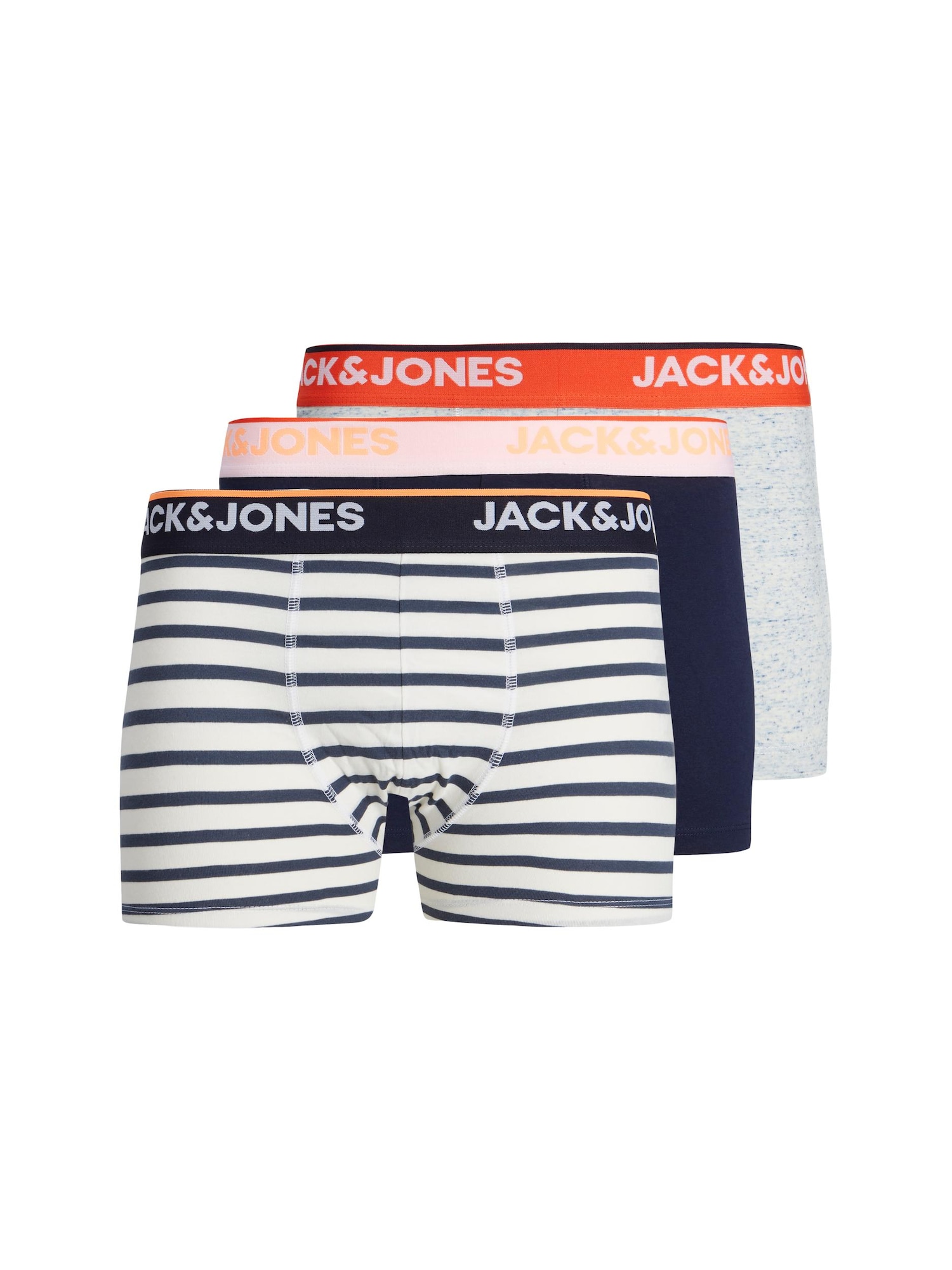 JACK & JONES Boksarice 'Dave'  mornarska / oranžna / korala / off-bela