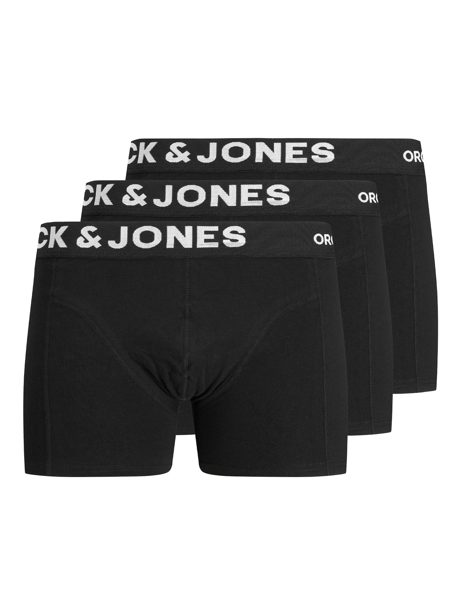 JACK & JONES Boksarice 'Fox'  črna / bela