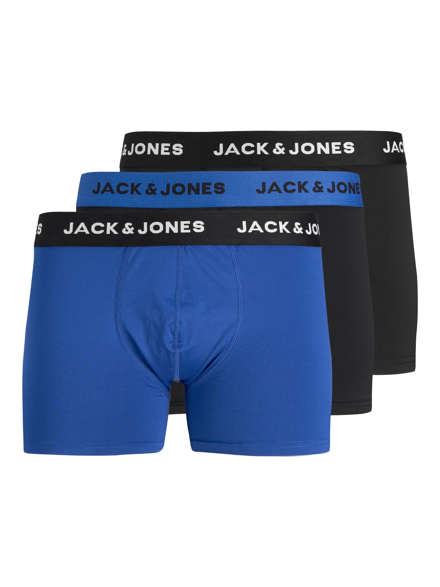 JACK & JONES Boksarice  modra / črna / bela