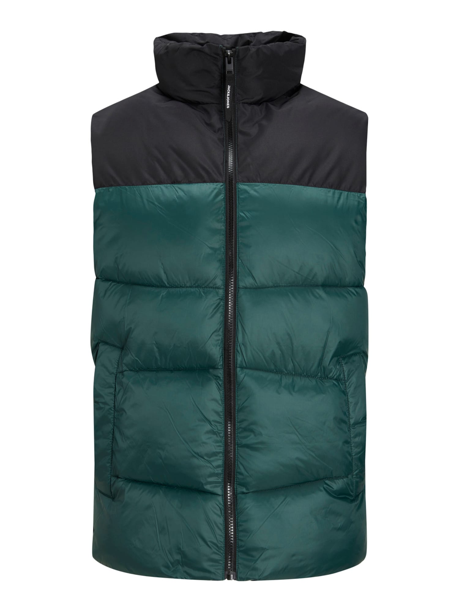 JACK & JONES Brezrokavnik 'CHILI'  smaragd / črna