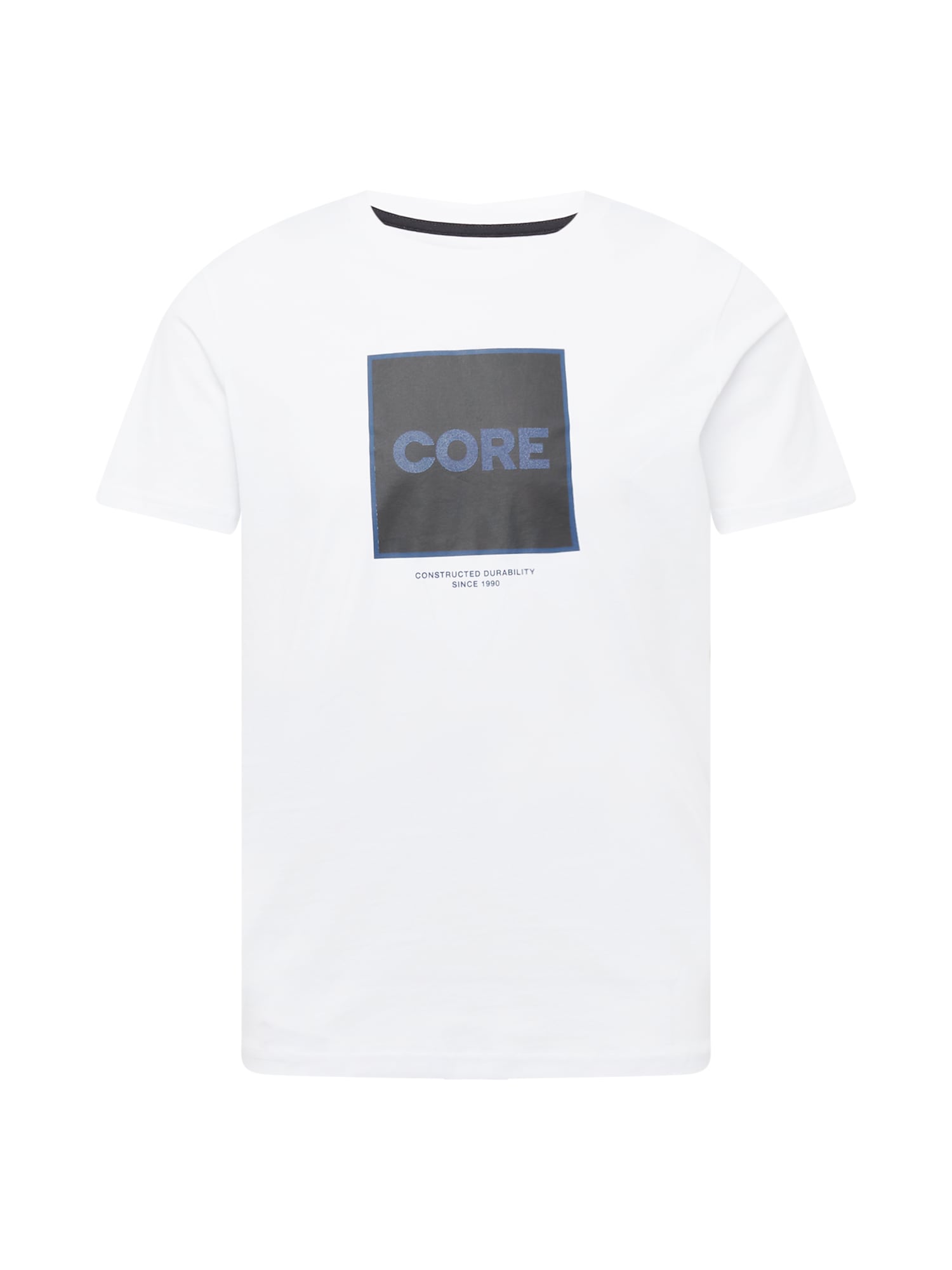 JACK & JONES Majica  kraljevo modra / črna / bela