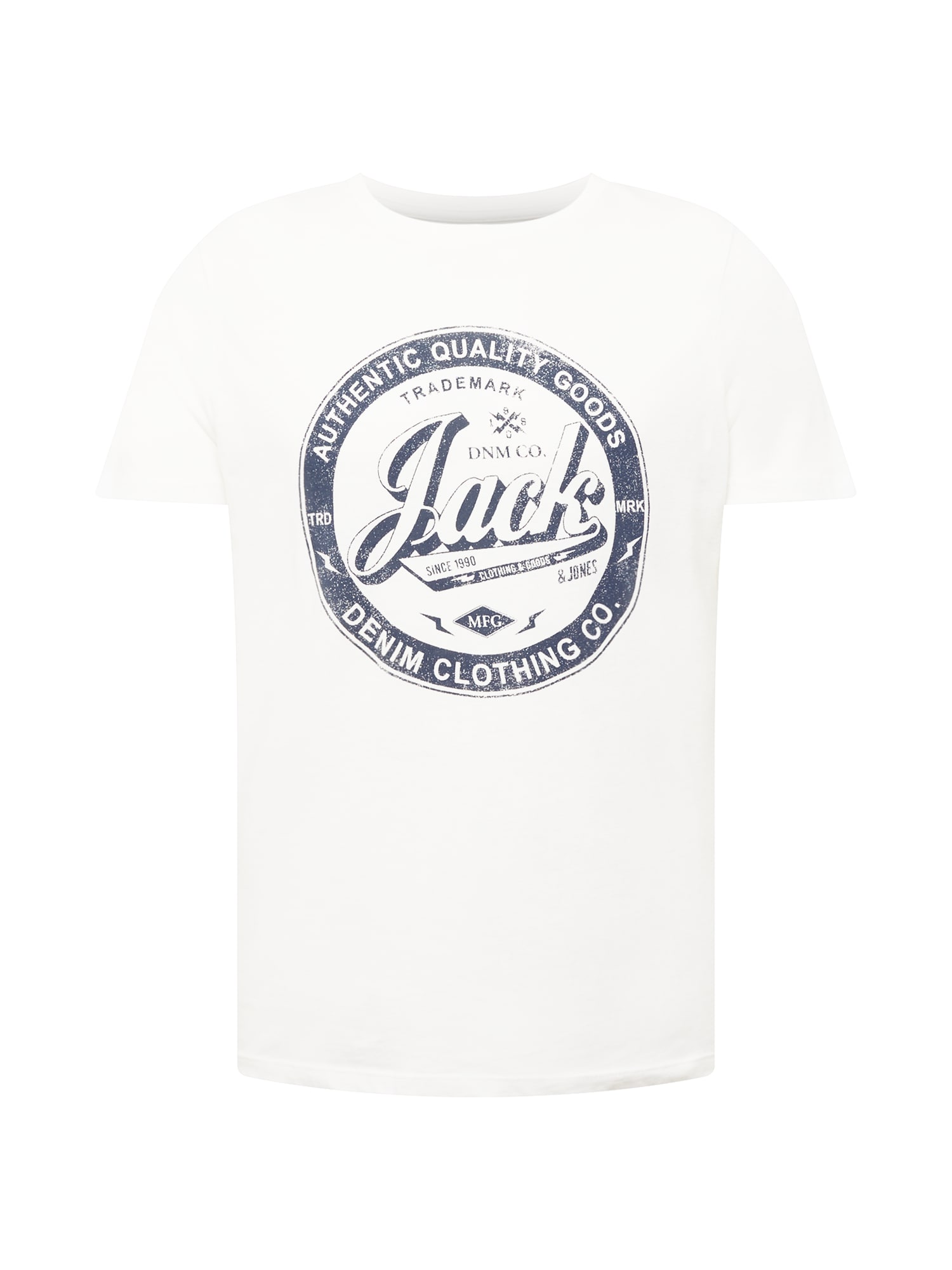 JACK & JONES Majica  mornarska / bela