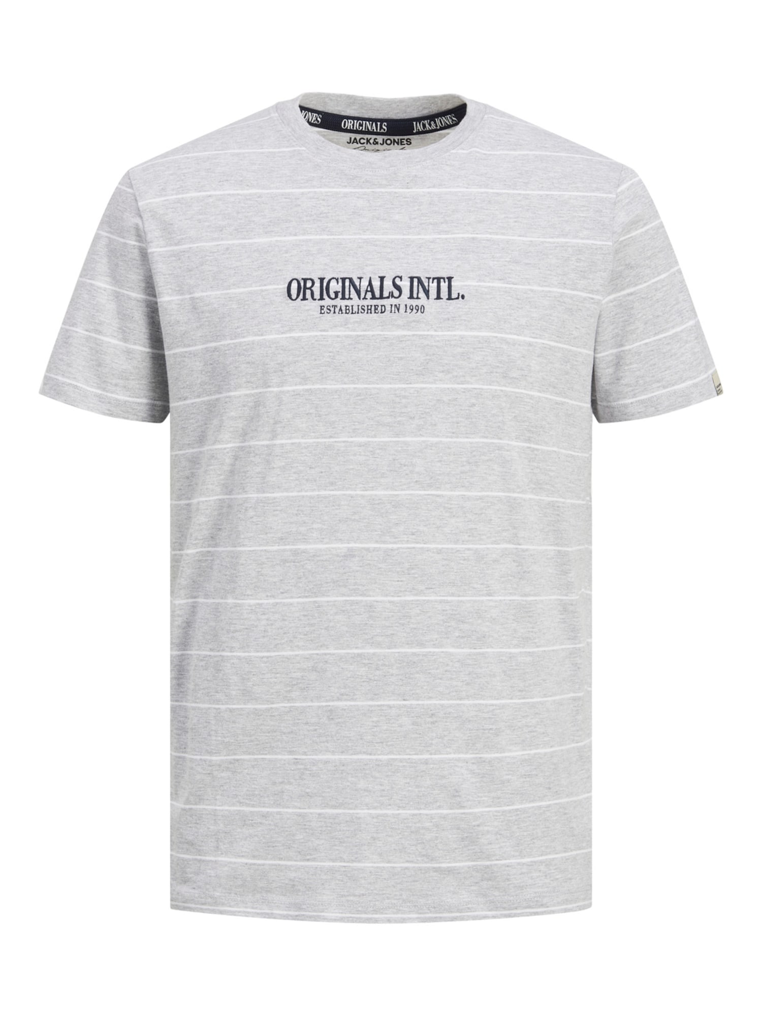 JACK & JONES Majica  siva / pegasto siva / črna