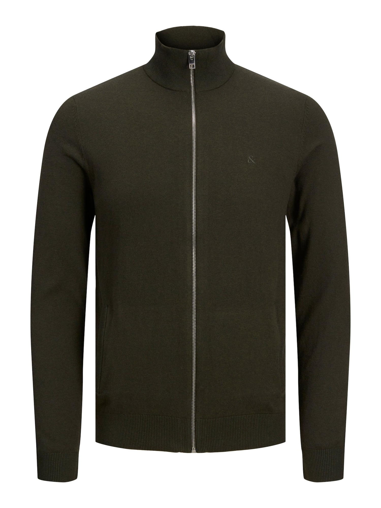 JACK & JONES Pletena jopa 'Emil'  temno zelena