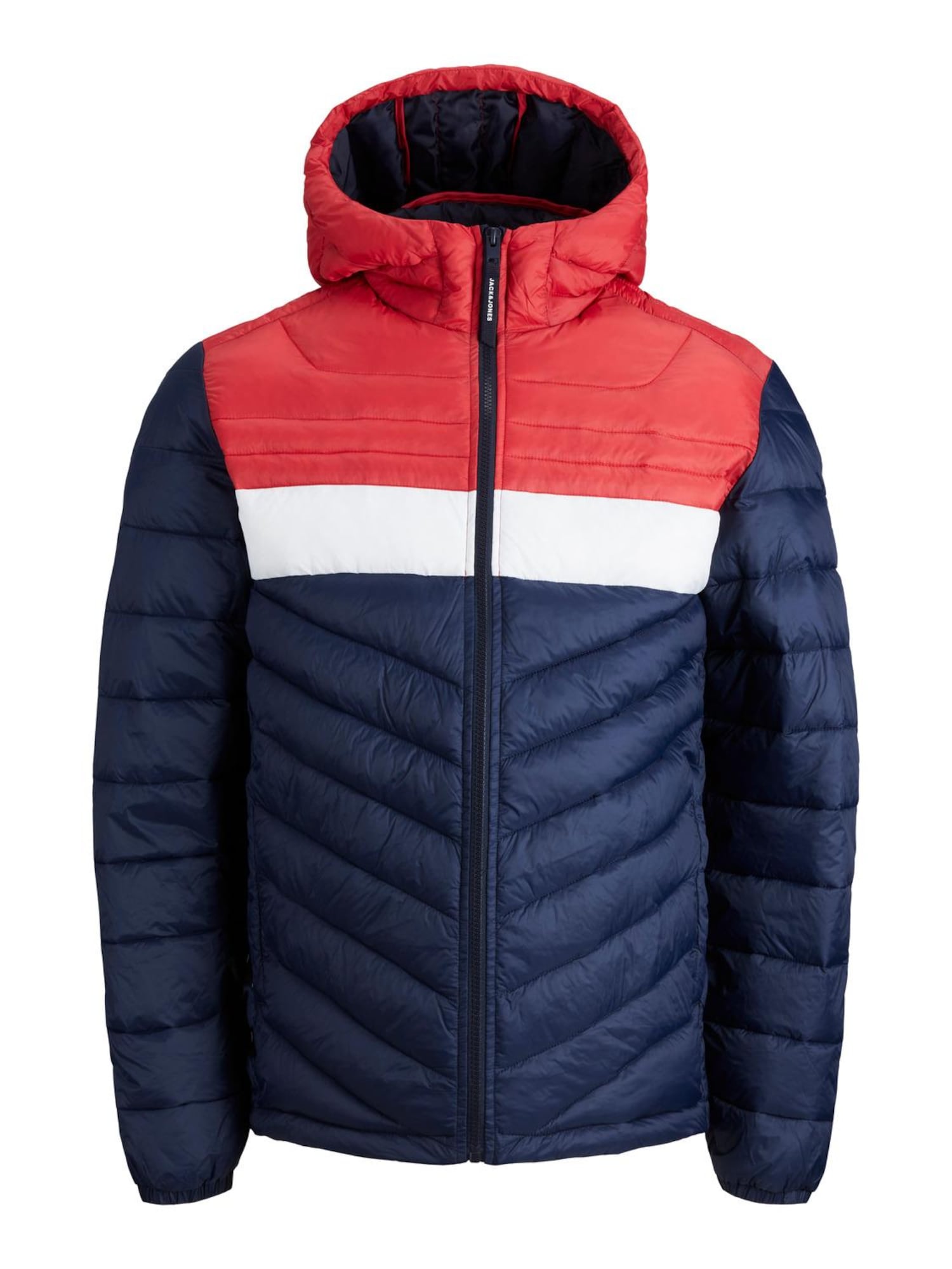 JACK & JONES Prehodna jakna 'Hero'  mornarska / rdeča / bela