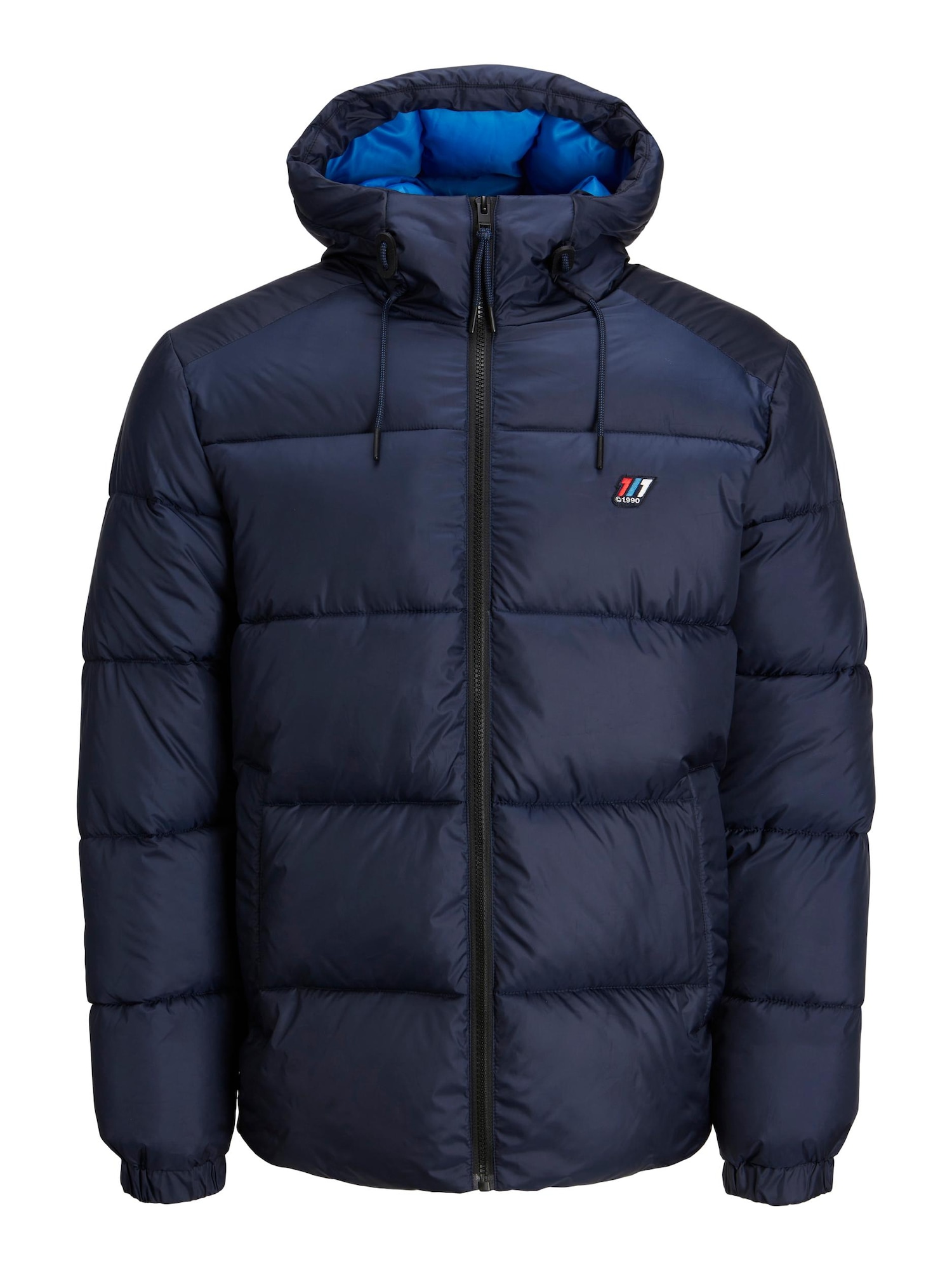 JACK & JONES Prehodna jakna 'SLOPE'  modra / mornarska / rdeča / bela