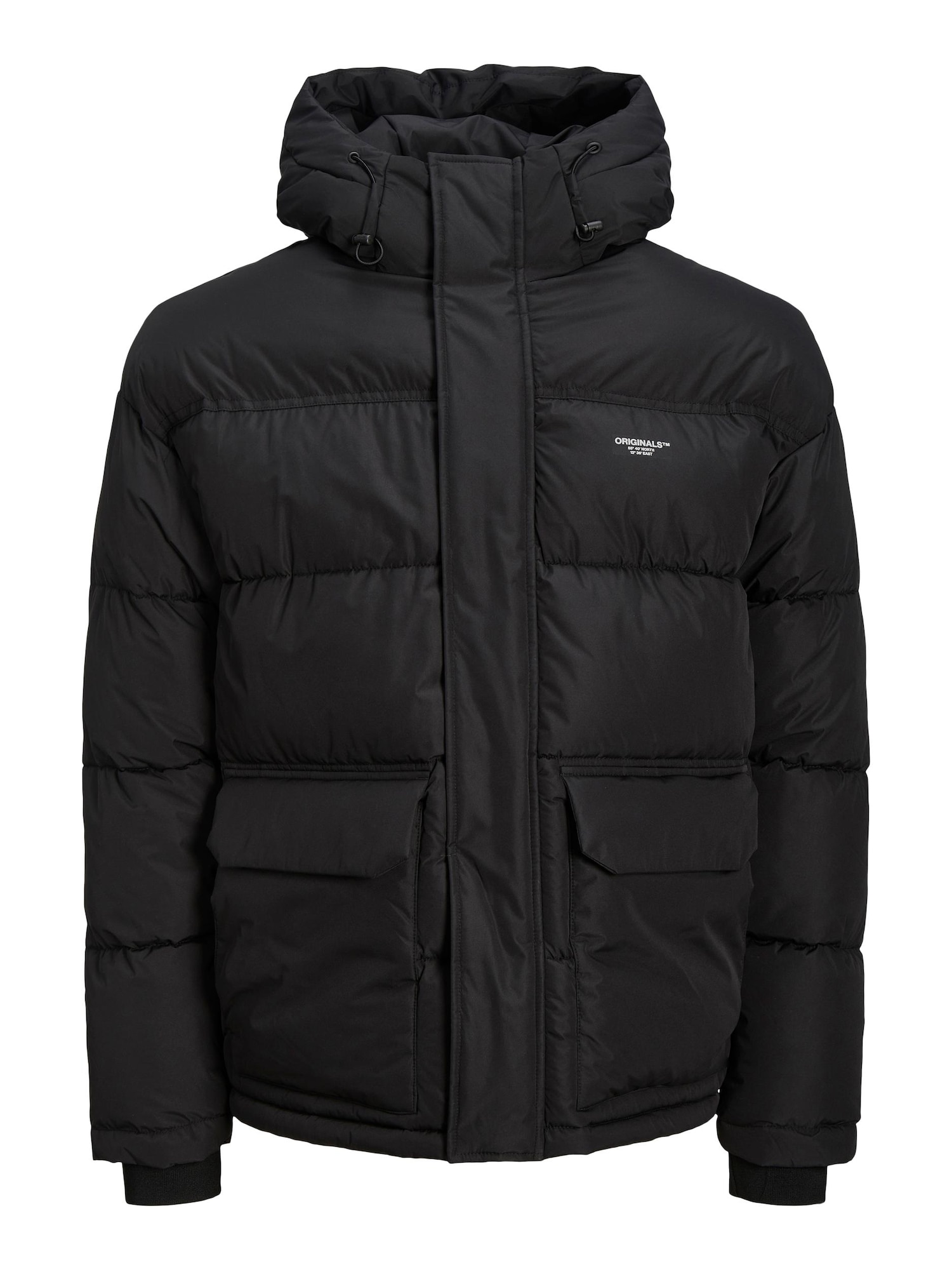 JACK & JONES Prehodna jakna 'Sence'  črna / bela