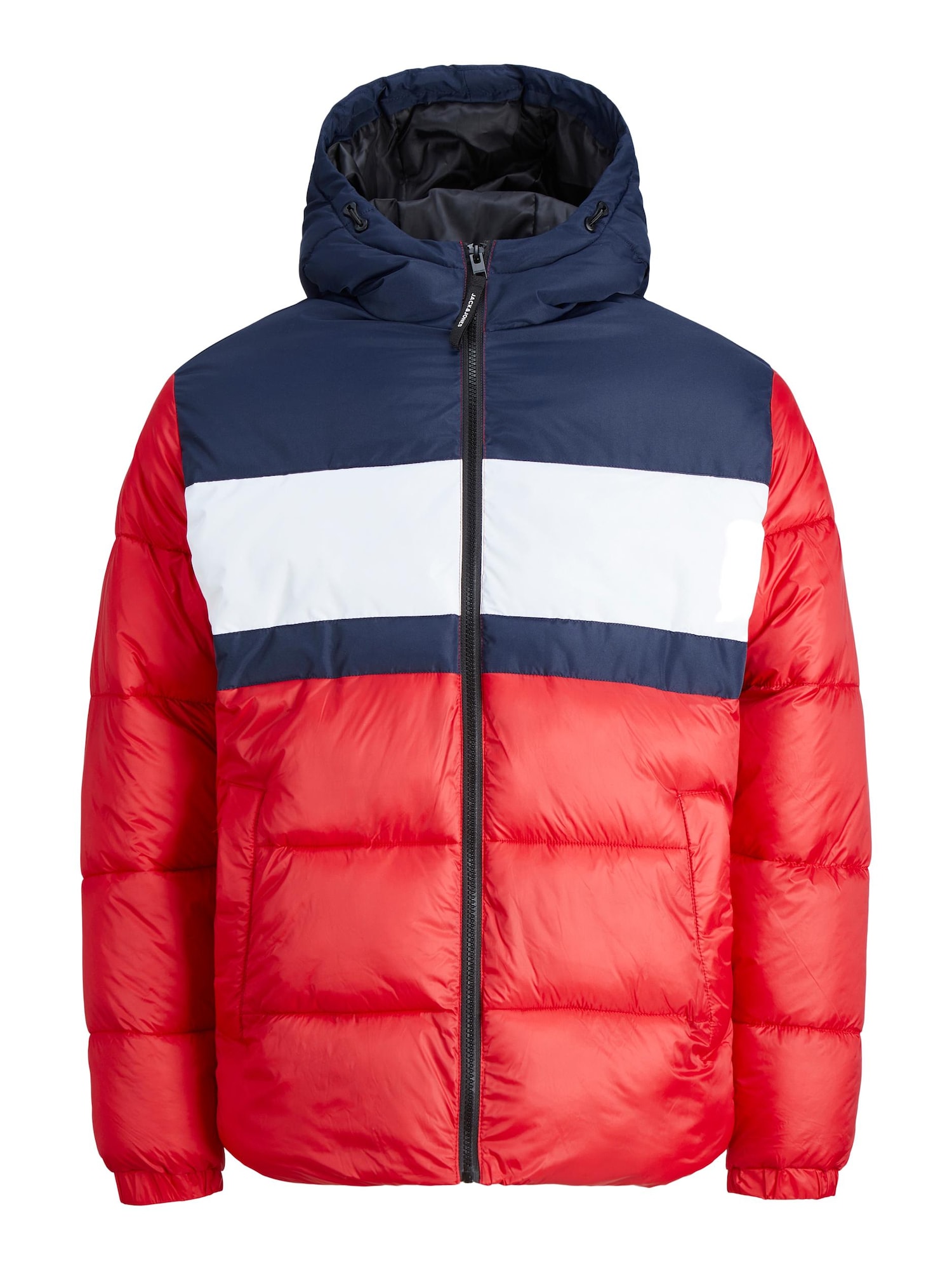 JACK & JONES Prehodna jakna  mornarska / rdeča / bela