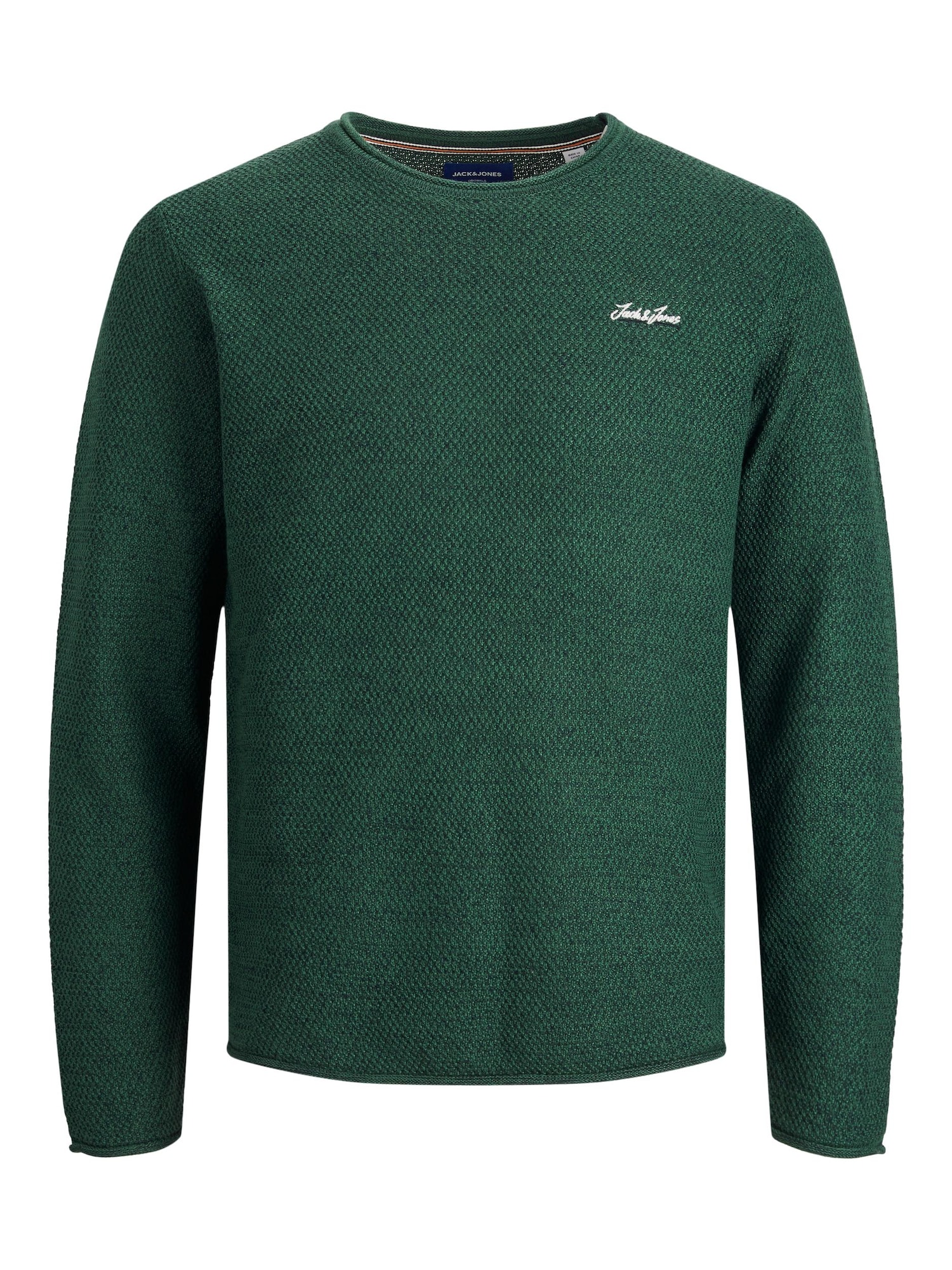 JACK & JONES Pulover 'Paul'  temno zelena / bela